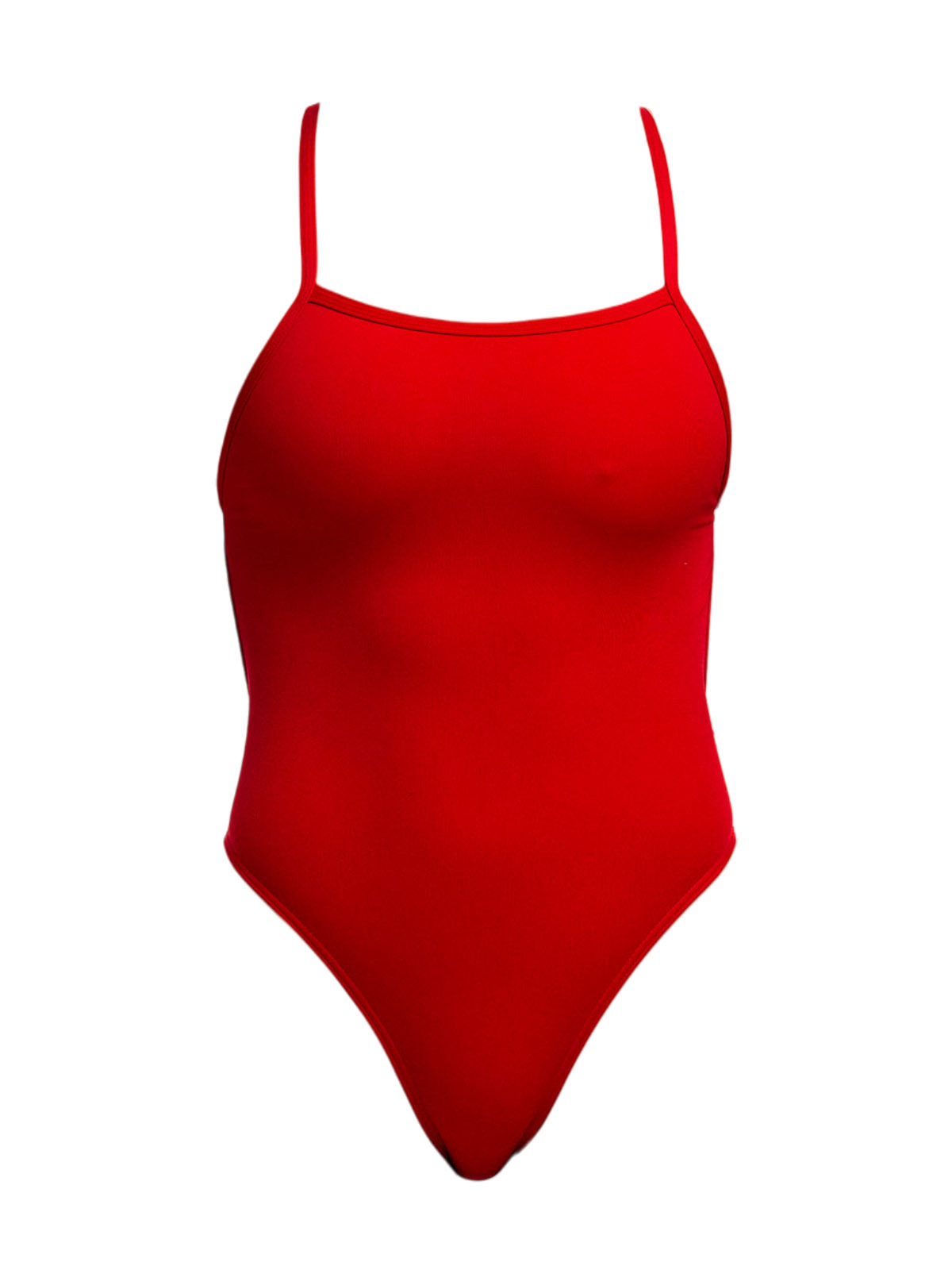 Funkita SST Still Red Kadın Antrenman Mayosu – İnce Askı Tasarımı & C-Infinity Klor Dayanımlı