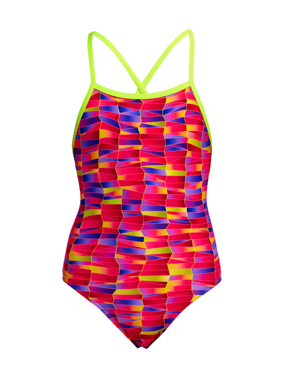 Funkita TMT Wriggle Walls Kız Çocuk Antrenman Mayosu – Ayarlanabilir Bağlamalı Askı Tasarımı & C-Infinity Klor Dayanımlı
