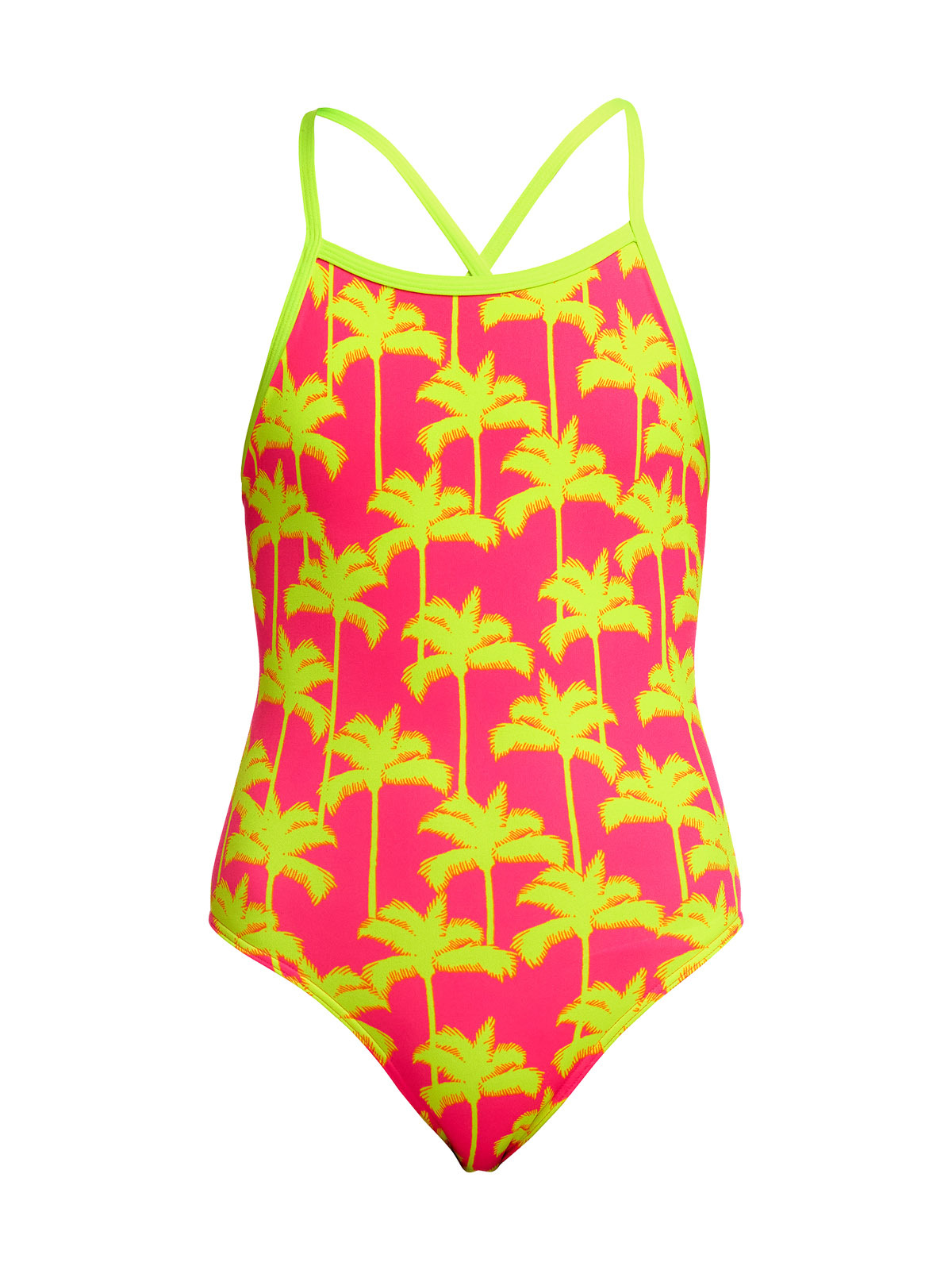 Funkita TMT Sweet Coconuts Kız Çocuk Antrenman Mayosu – Ayarlanabilir Bağlamalı Askı Tasarımı & C-Infinity Klor Dayanımlı