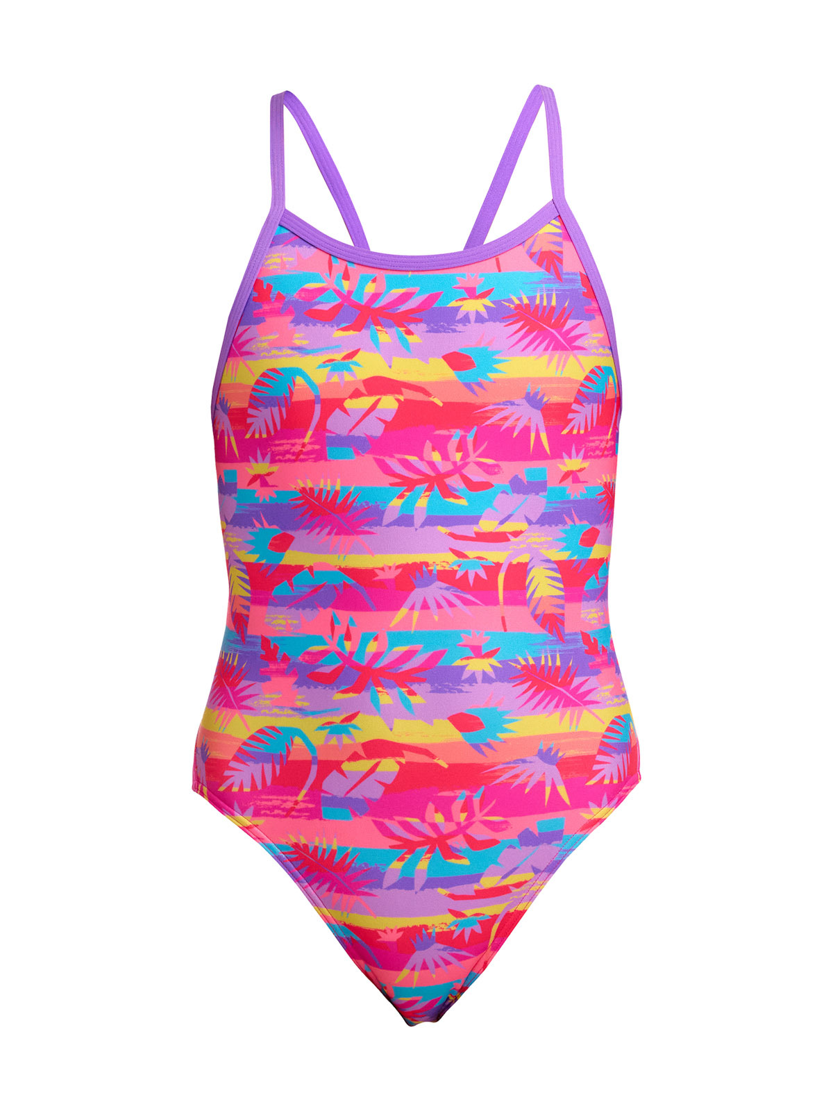 Funkita SS  Leave In Kız Çocuk Antrenman Mayosu – İnce Askılı Yüzücü Mayosu | Renkli ve Konforlu Tasarım