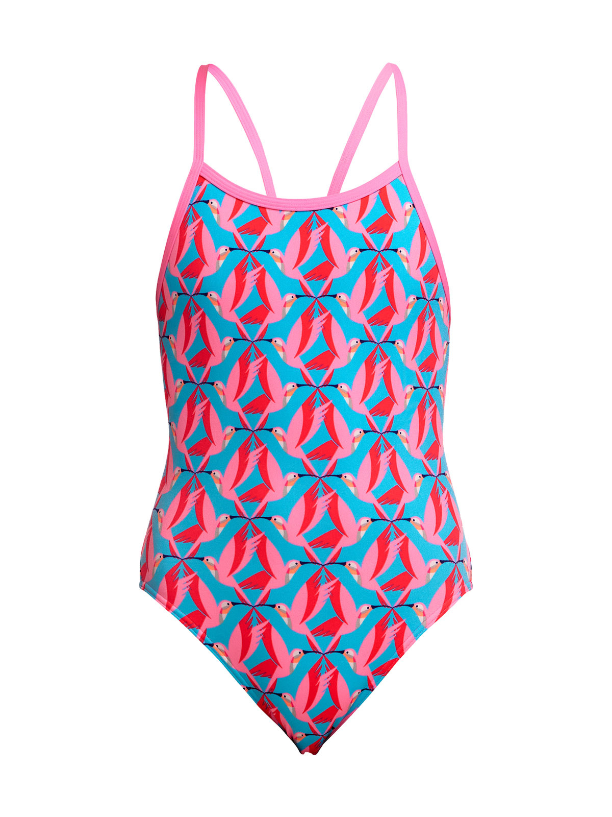 Funkita SS Hummy Bunny Kız Çocuk Antrenman Mayosu – İnce Askılı Yüzücü Mayosu | Renkli ve Konforlu Tasarım