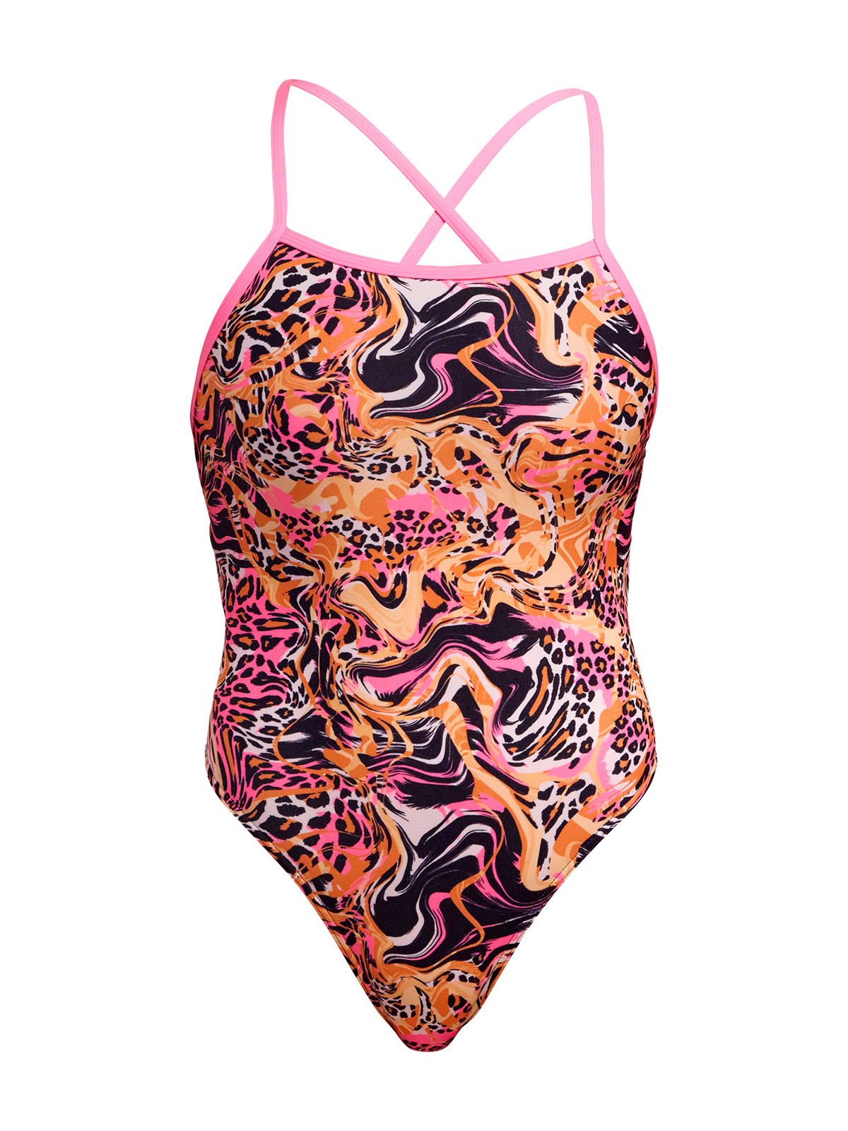 Funkita TMT Tipsy Tiger Kadın Antrenman Mayosu – Ayarlanabilir Bağlamalı Askı Tasarımı & C-Infinity Klor Dayanımlı
