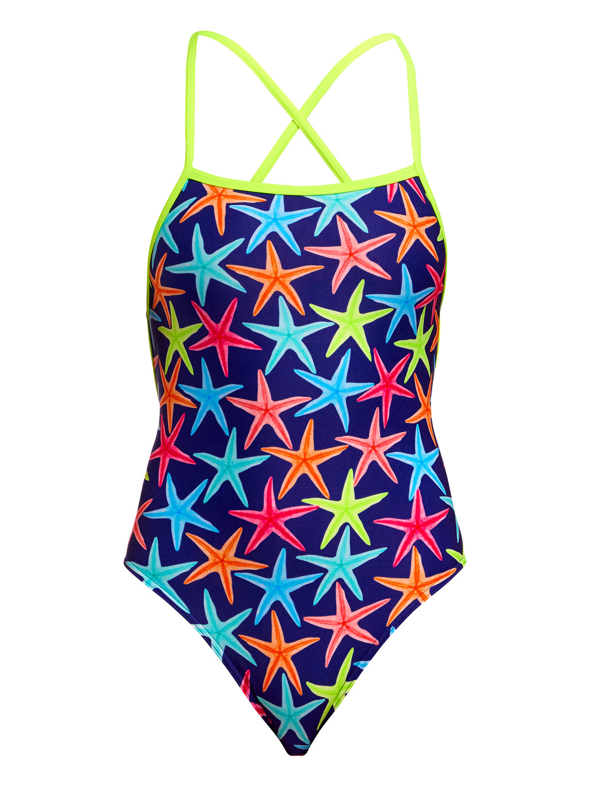 Funkita STP Starry Night Kadın Antrenman Mayosu – Çift Çapraz Sırt, Klor Dirençli, Ekolojik Tasarım