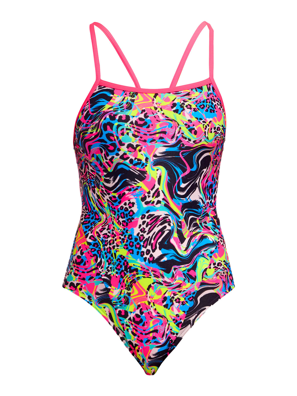 Funkita SS Lolly Leopard Kadın Antrenman Mayosu – C-Infinity Klor Dayanımlı