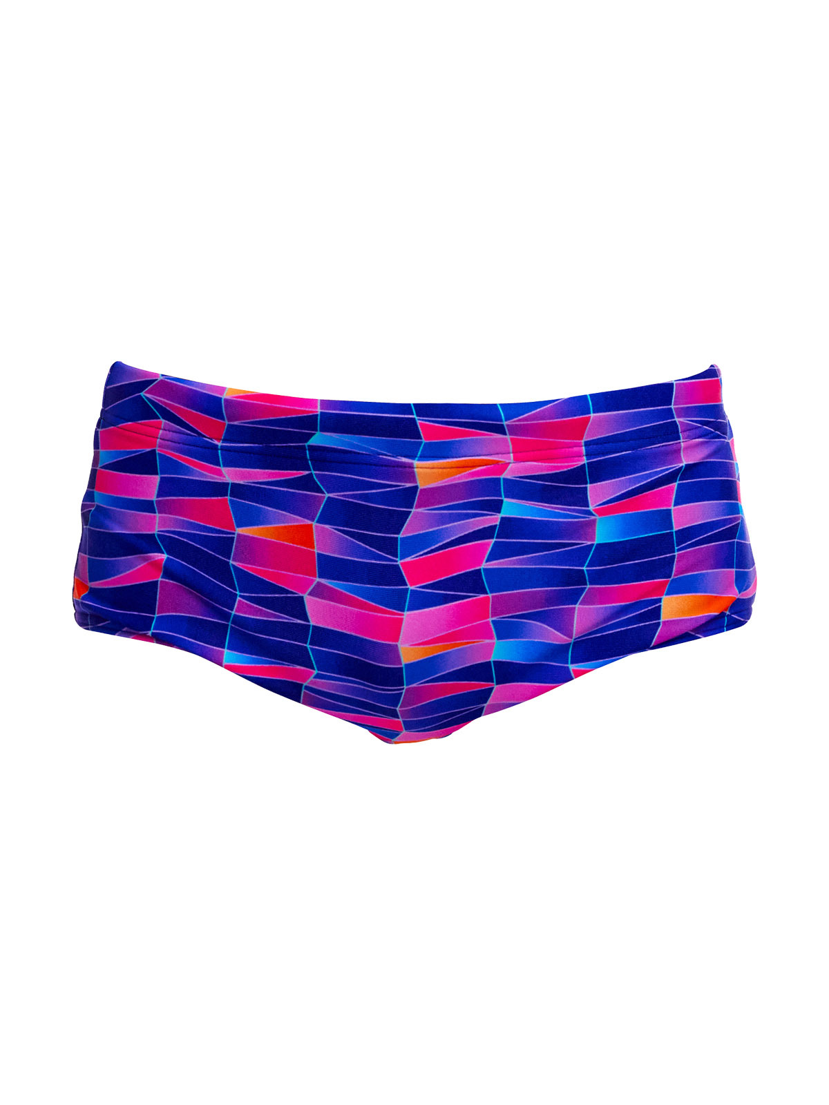 Funky Trunks Sidewinder Trunks Warped Waves – Erkek Çocuk Slim Antrenman Mayosu
