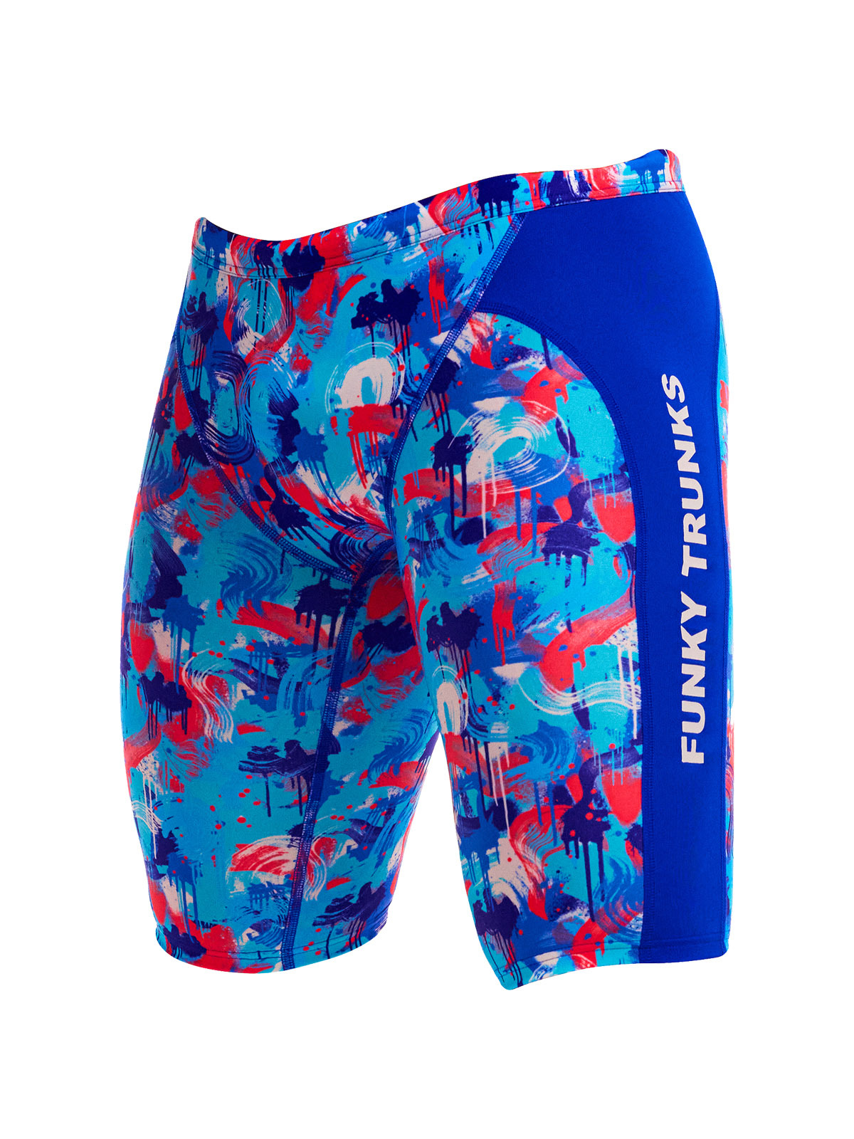 Funky Trunks Training Jammers Messy Messy Messy – Erkek Diz Boyu Antrenman Mayosu