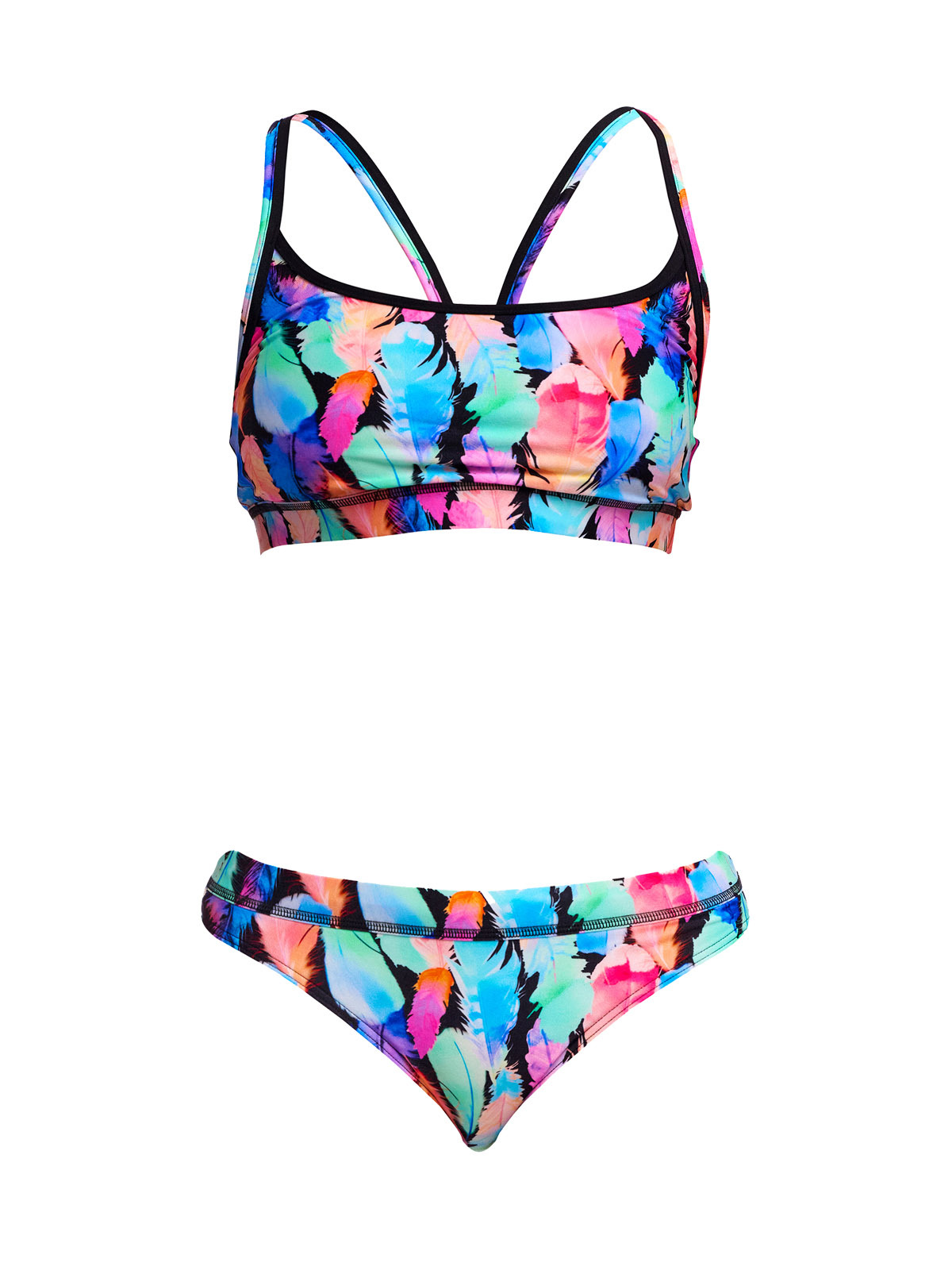 Funkita Tickle Torture Kadın Bikini Takımı – Sporcu Üst & Brief Alt, Klora Dayanıklı, Konforlu ve Şık