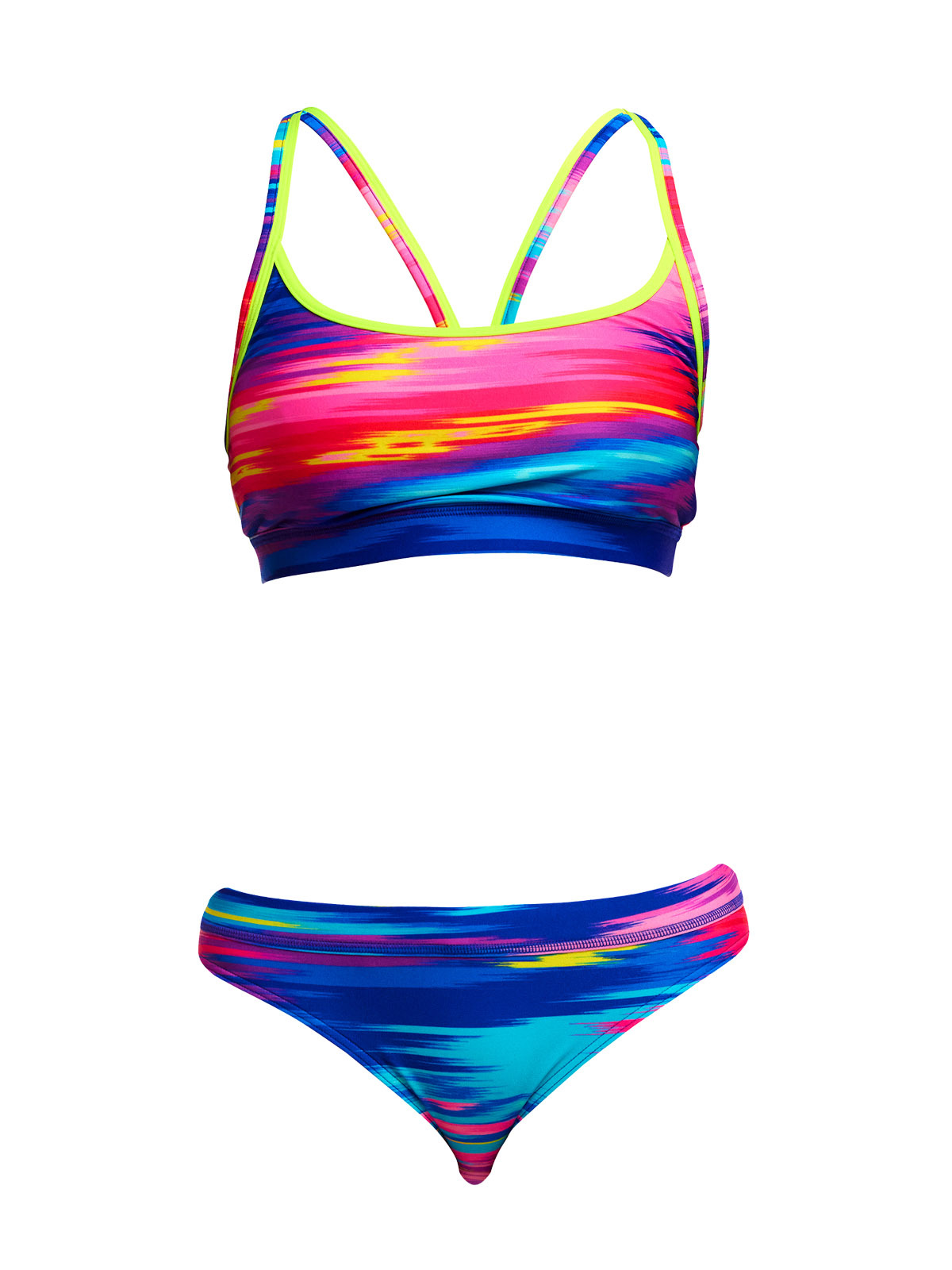 Funkita Lost Ocean Kadın Bikini Takımı – Sporcu Üst & Brief Alt, Klora Dayanıklı, Konforlu ve Şık