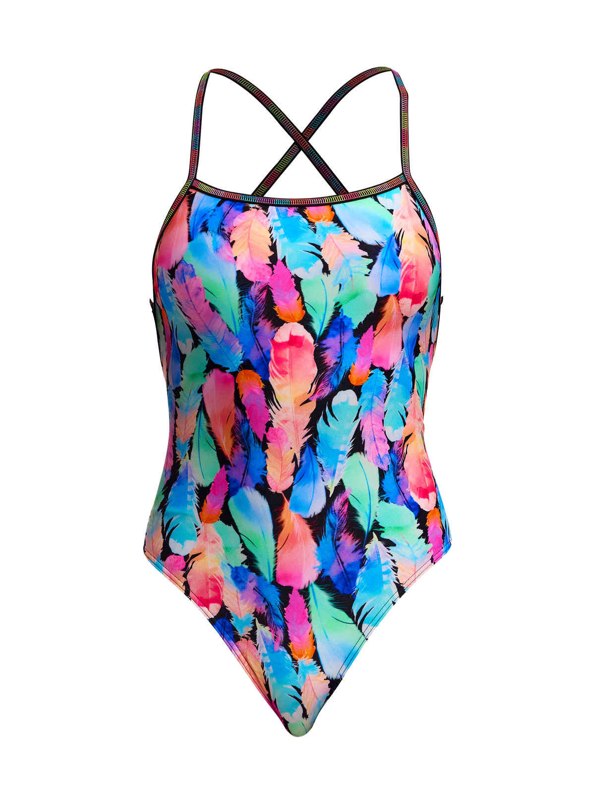 Funkita STP Tickle Torture Kadın Yüzme Mayosu - Çift Çapraz Sırt, Klor Dirençli, Ekolojik Tasarım