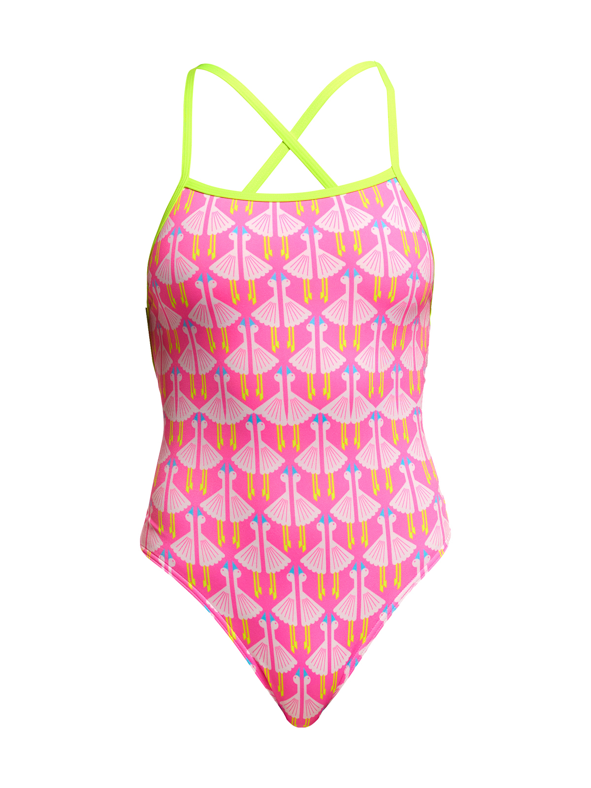 Funkita STP Duck Duck Goose Kadın Yüzme Mayosu - Çift Çapraz Sırt, Klor Dirençli, Ekolojik Tasarım