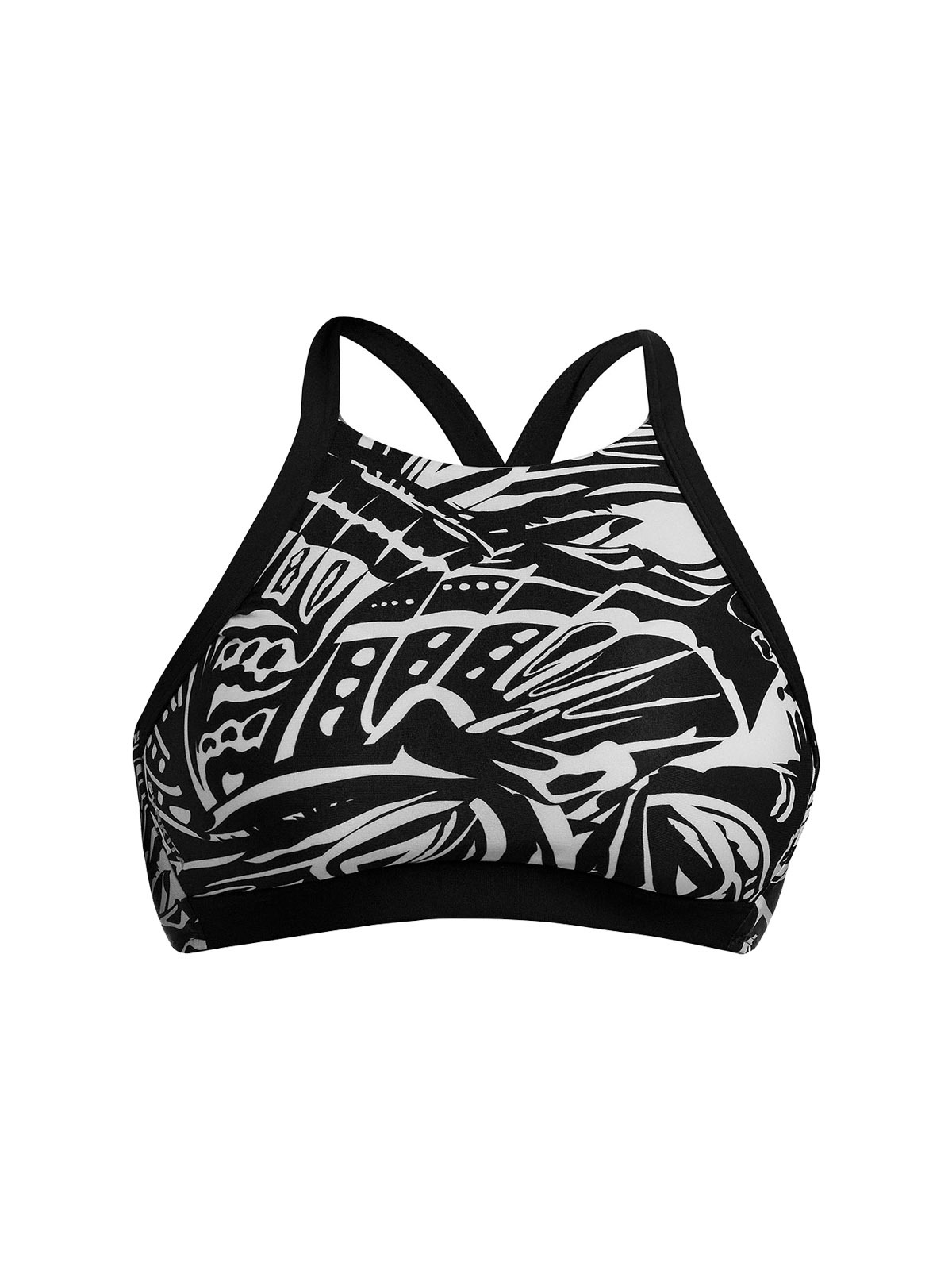 Funkita Night Flyer Kadın Yüksek Yaka Crop – (D-E Cup Uyumlu) | Tek Üst