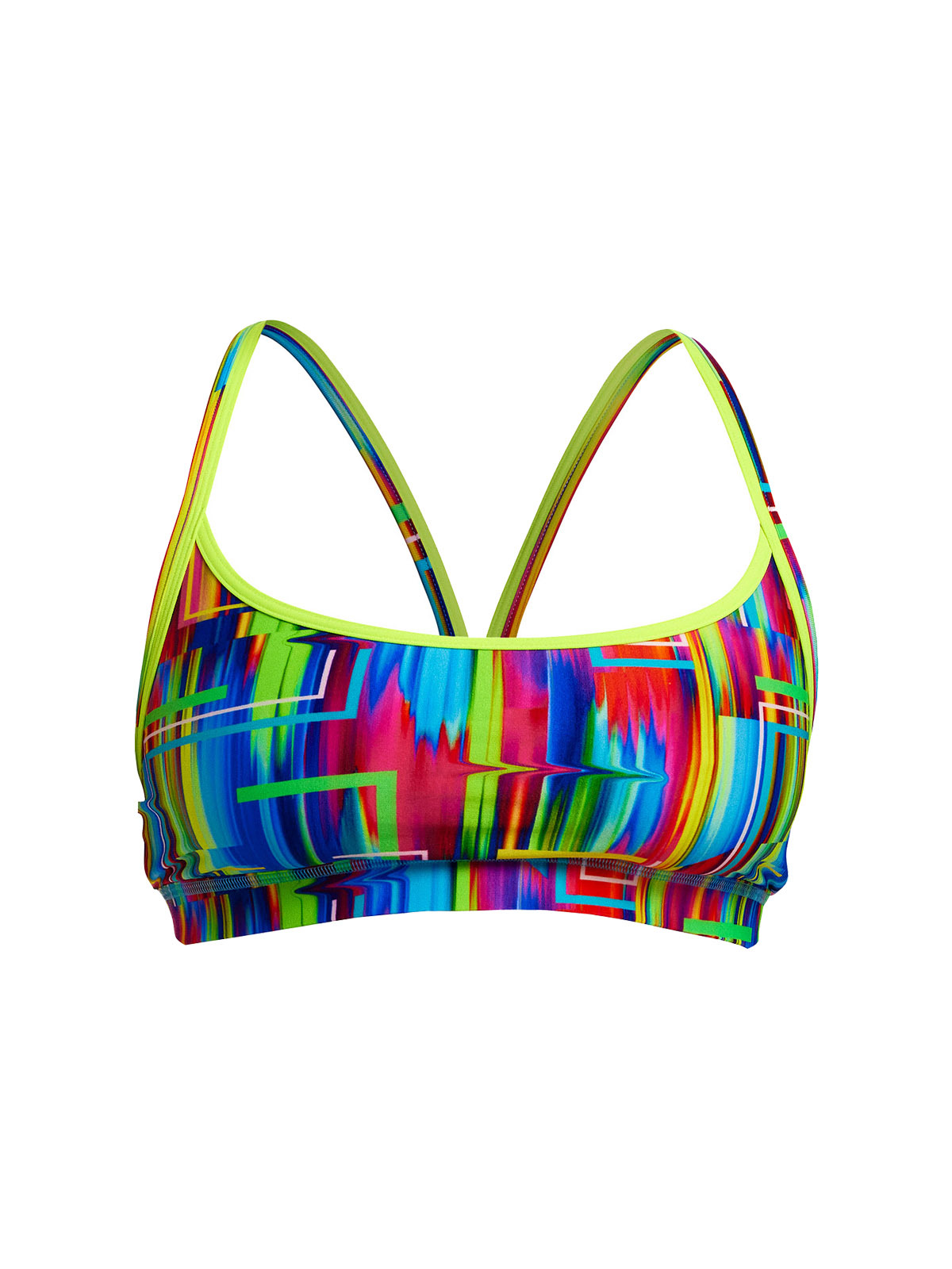 Funkita The Glitch Kadın Spor Yüzme Üstü – Racerback Sports Top | Tek Üst