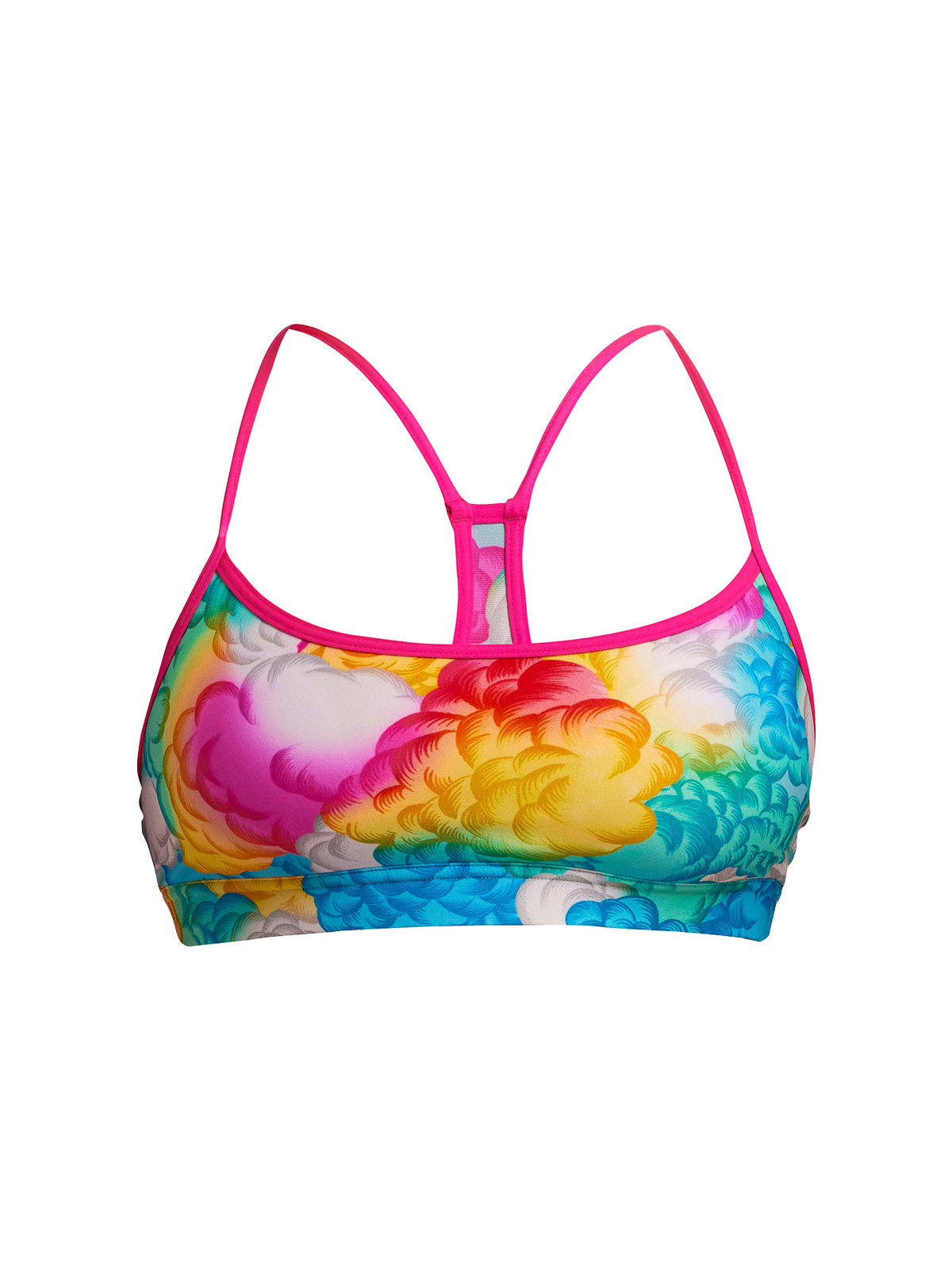 Funkita Cloudy Colours Kadın Yüzücü Spor Büstiyeri – Racerback Crop Top | Tek Üst