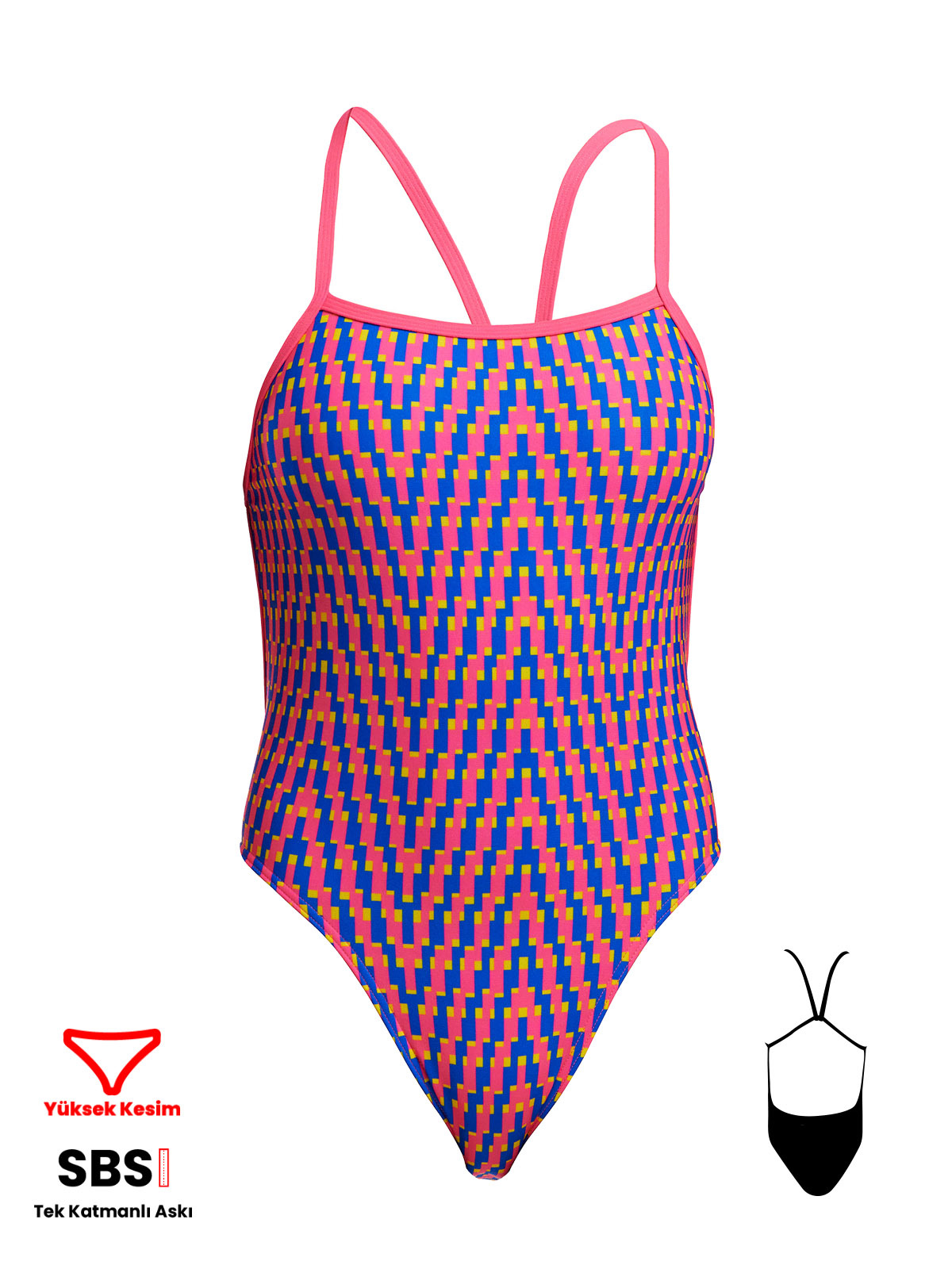 Funkita HL Daily Steps Kadın Yüzme Mayosu- Klor Dirençli, Şık ve Ekolojik Tasarım