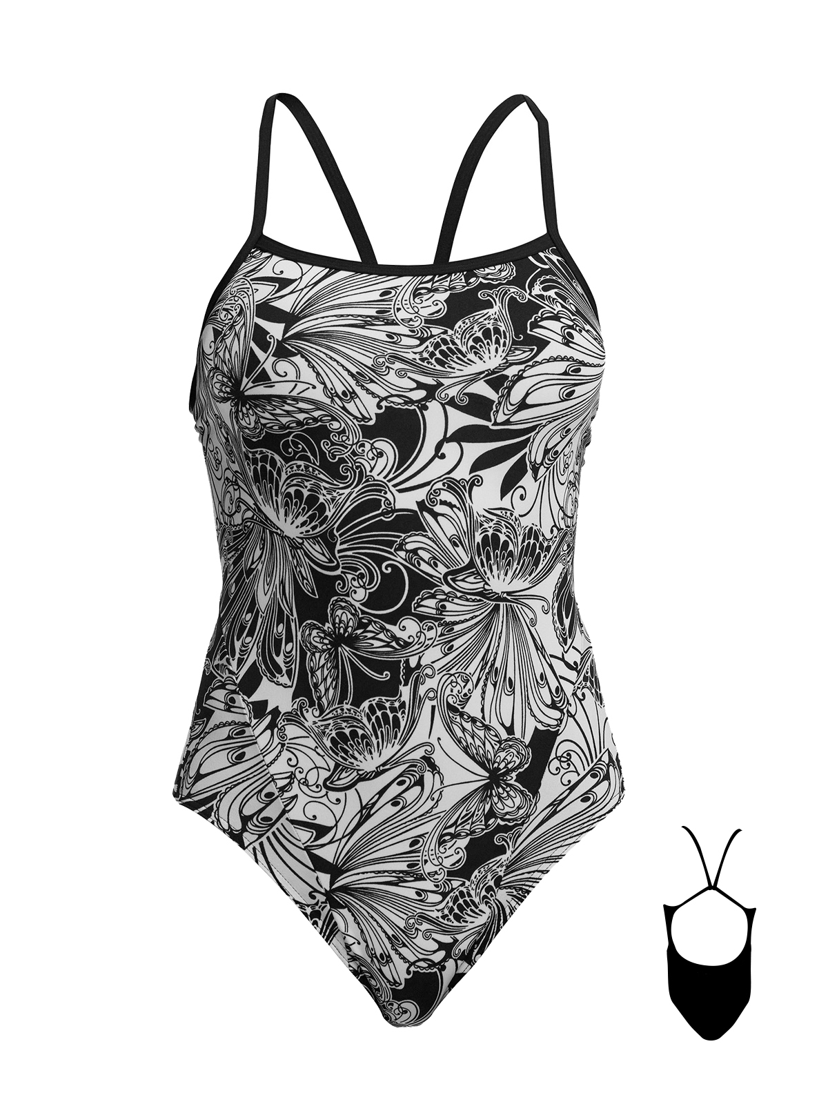 Funkita SS Pan's Picture Kadın Yüzme Mayosu – Klor Dayanıklı ve İnce Askılı
