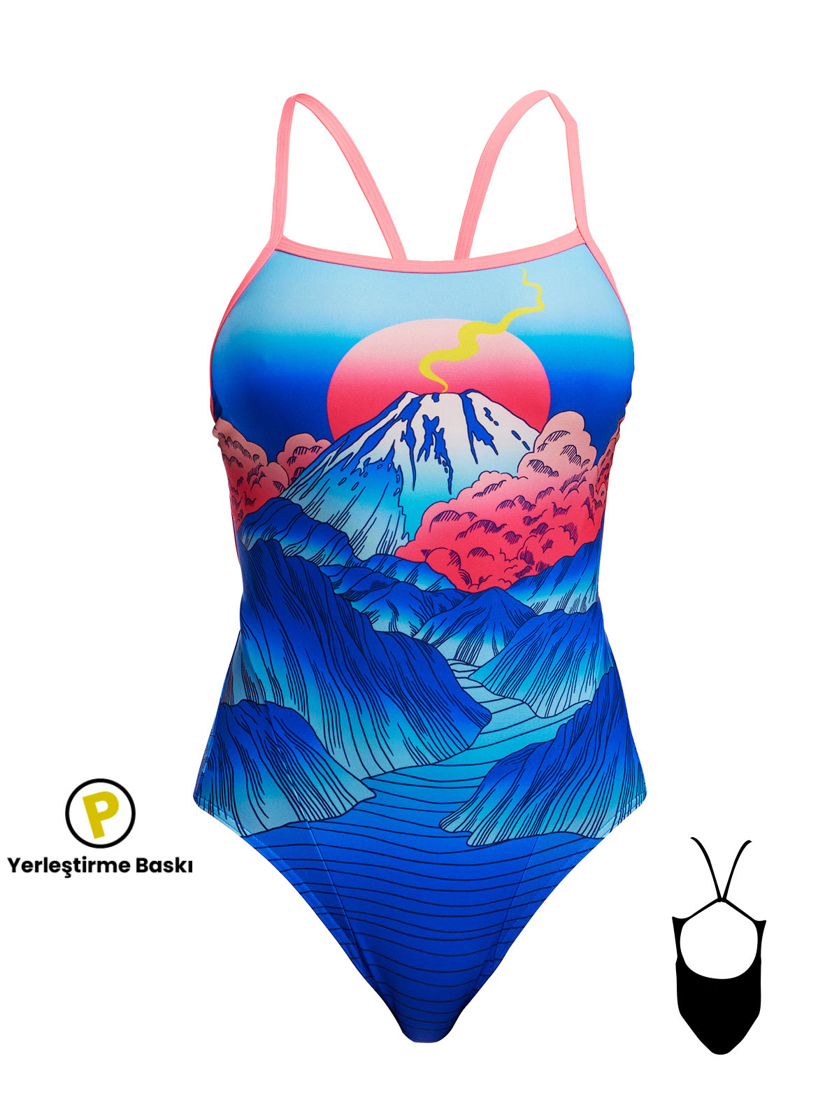 Funkita SS Smokin Hot Kadın Yüzme Mayosu – Klor Dayanıklı ve İnce Askılı