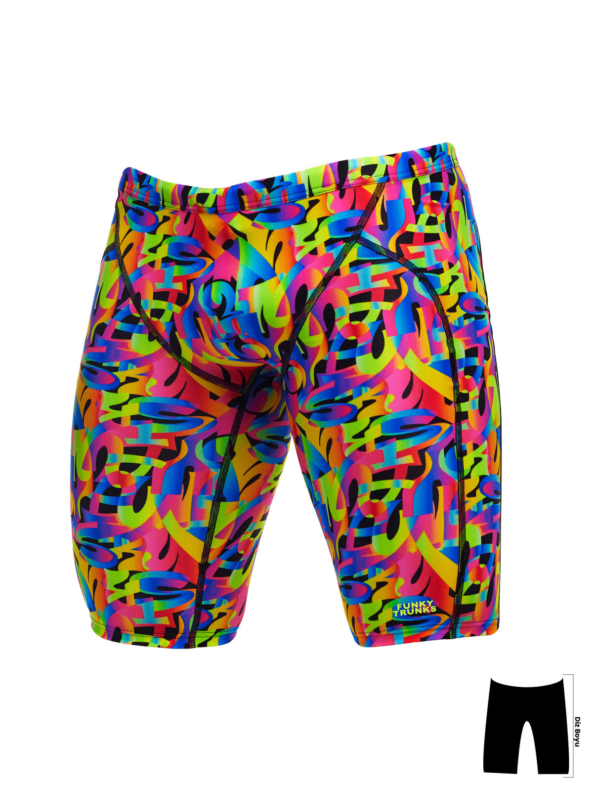 Funky Trunks JAM Colour Funk Erkek Antrenman Mayo, Dizboyu Jammer
