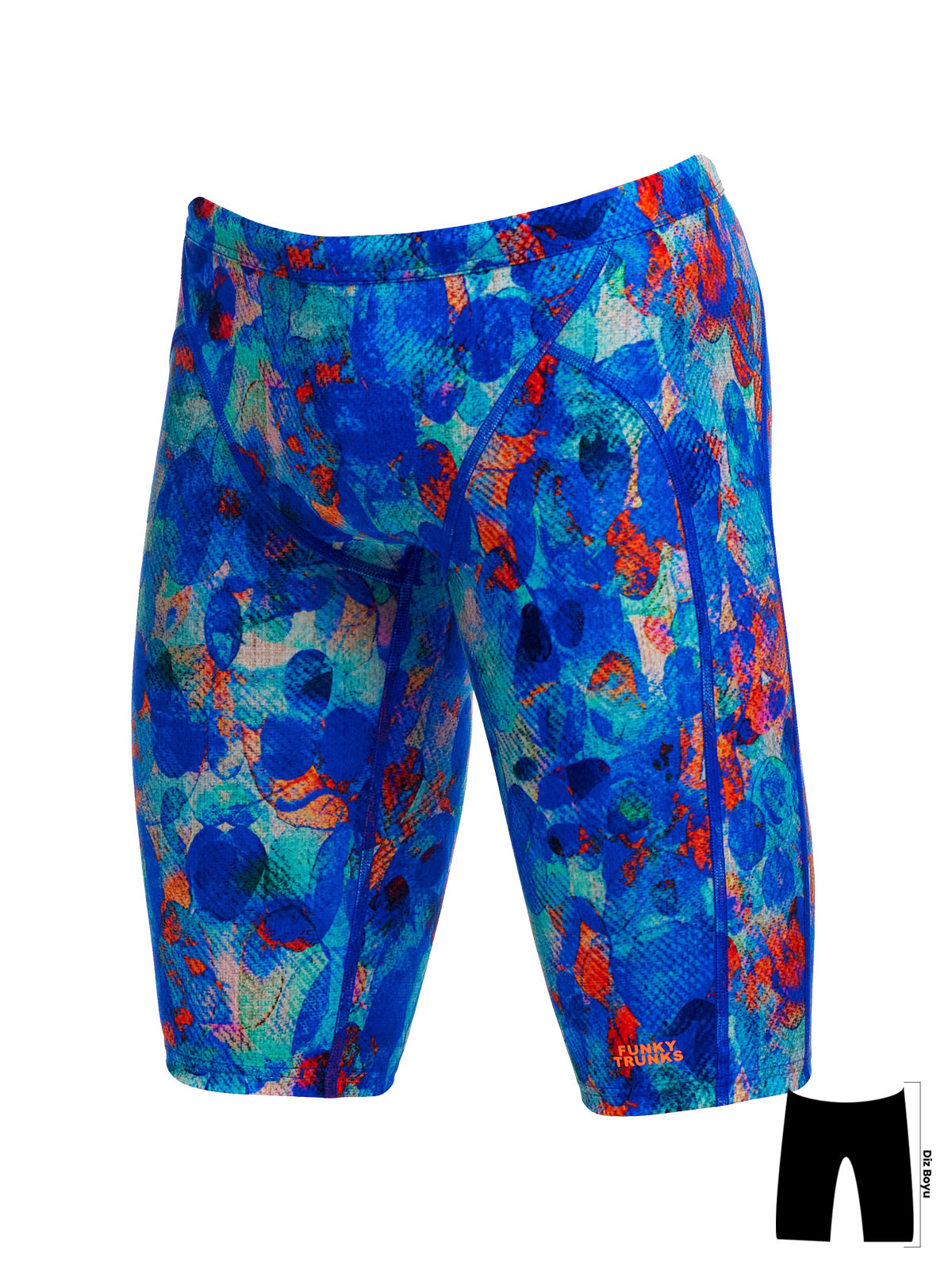 Funky Trunks JAM Paint Press Erkek Antrenman Mayo, Dizboyu Jammer