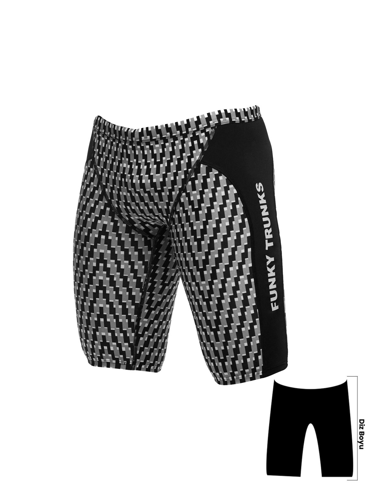 Funky Trunks JAM Dark Night Erkek Antrenman Mayo, Dizboyu Jammer