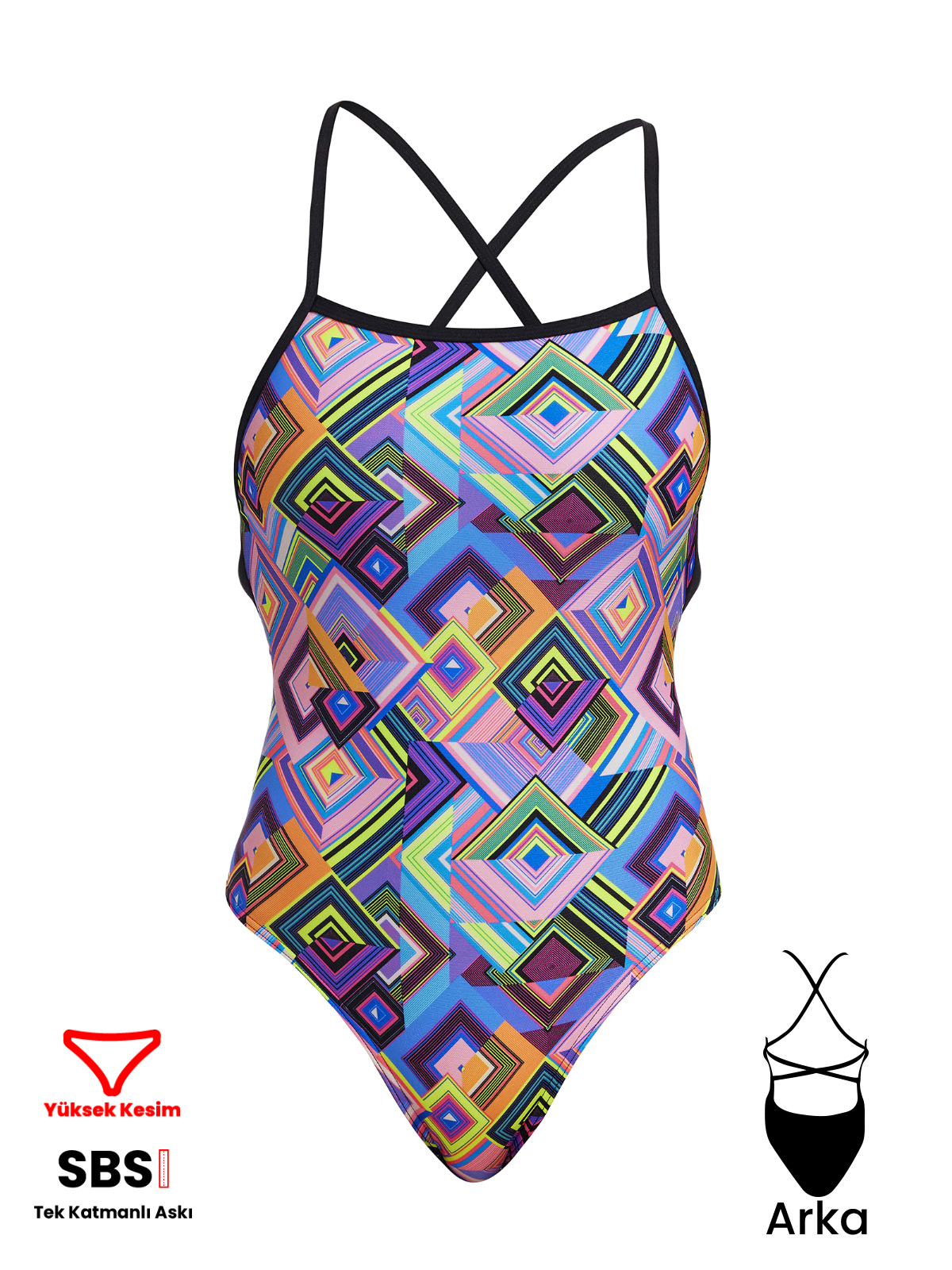 Funkita STP Boxanne Kadın Antrenman Mayo, Çift Çapraz Sırt