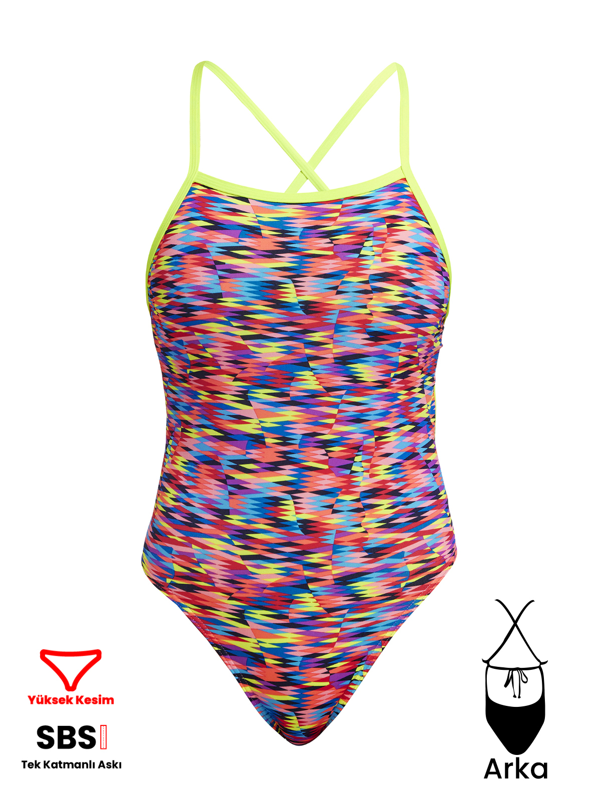 Funkita TMT Go Gammon Kadın Antrenman Mayo, Sırt Bağlamalı