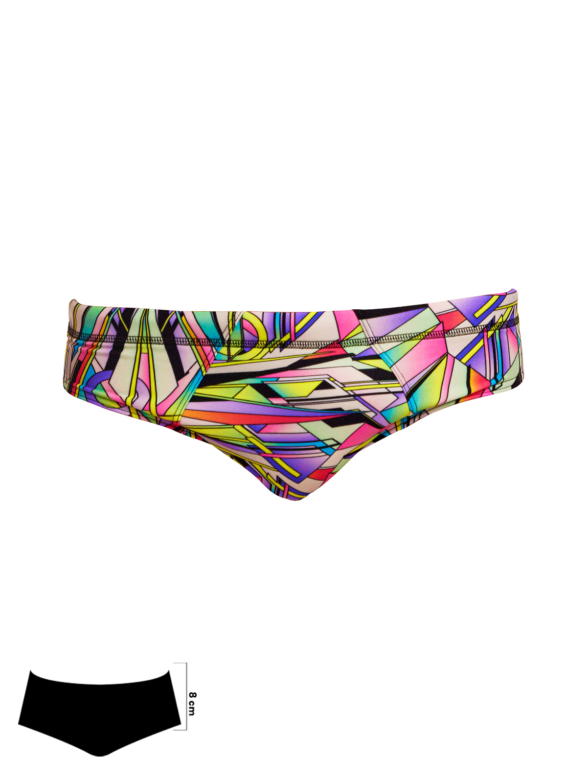 Funky Trunks Scissor Kick Erkek Dikişli Slip Antrenman Mayo, 8cm Seamed Briefs