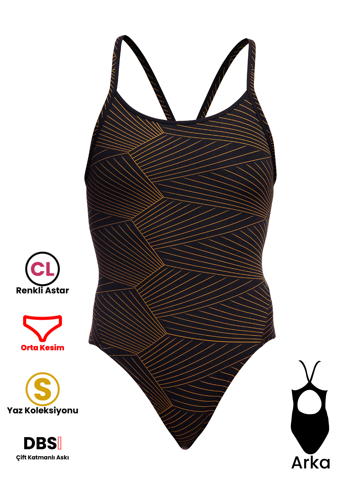 Funkita DB Gold Weaver Kadın Antrenman Mayo, Elmas Sırt