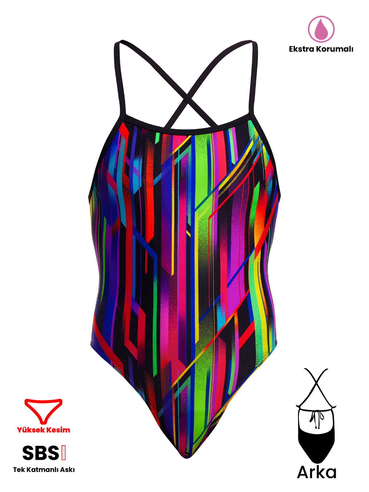 Funkita SSE TMT Baby Beamer Kadın Antrenman Mayo, Ekstra Astarlı, Sırt Bağlamalı