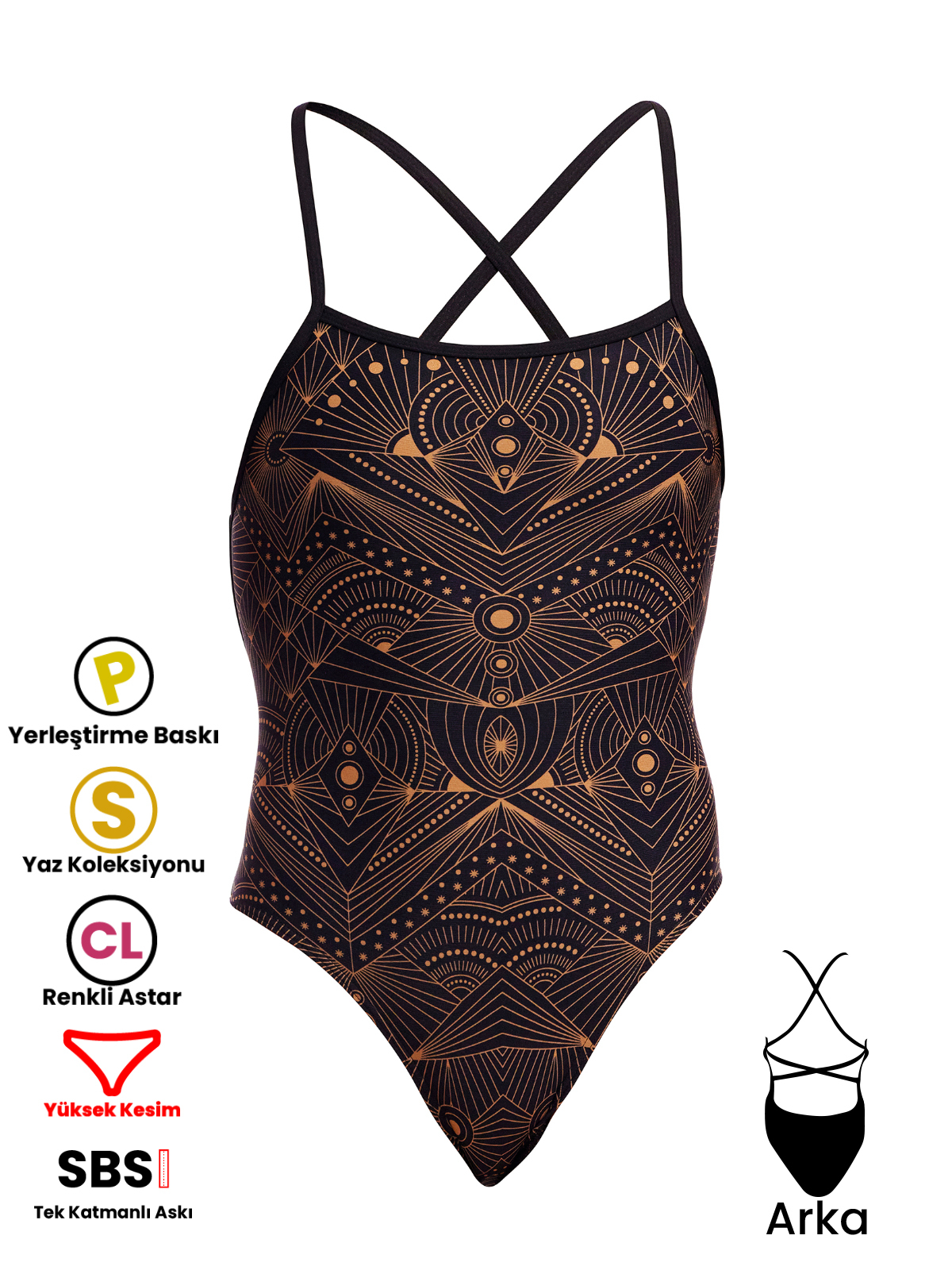 Funkita STP To The Stars Kadın Antrenman Mayo, Çift Çapraz Sırt