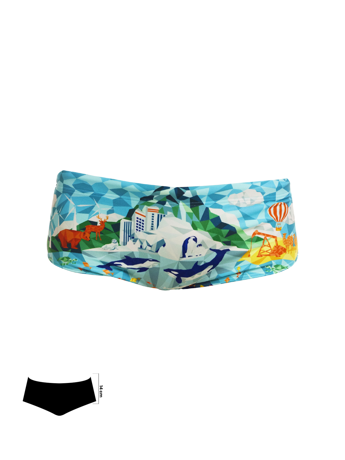 Funky Trunks Wildermess Erkek Antrenman Mayo, 14cm Trunks st-FTS015M7181928