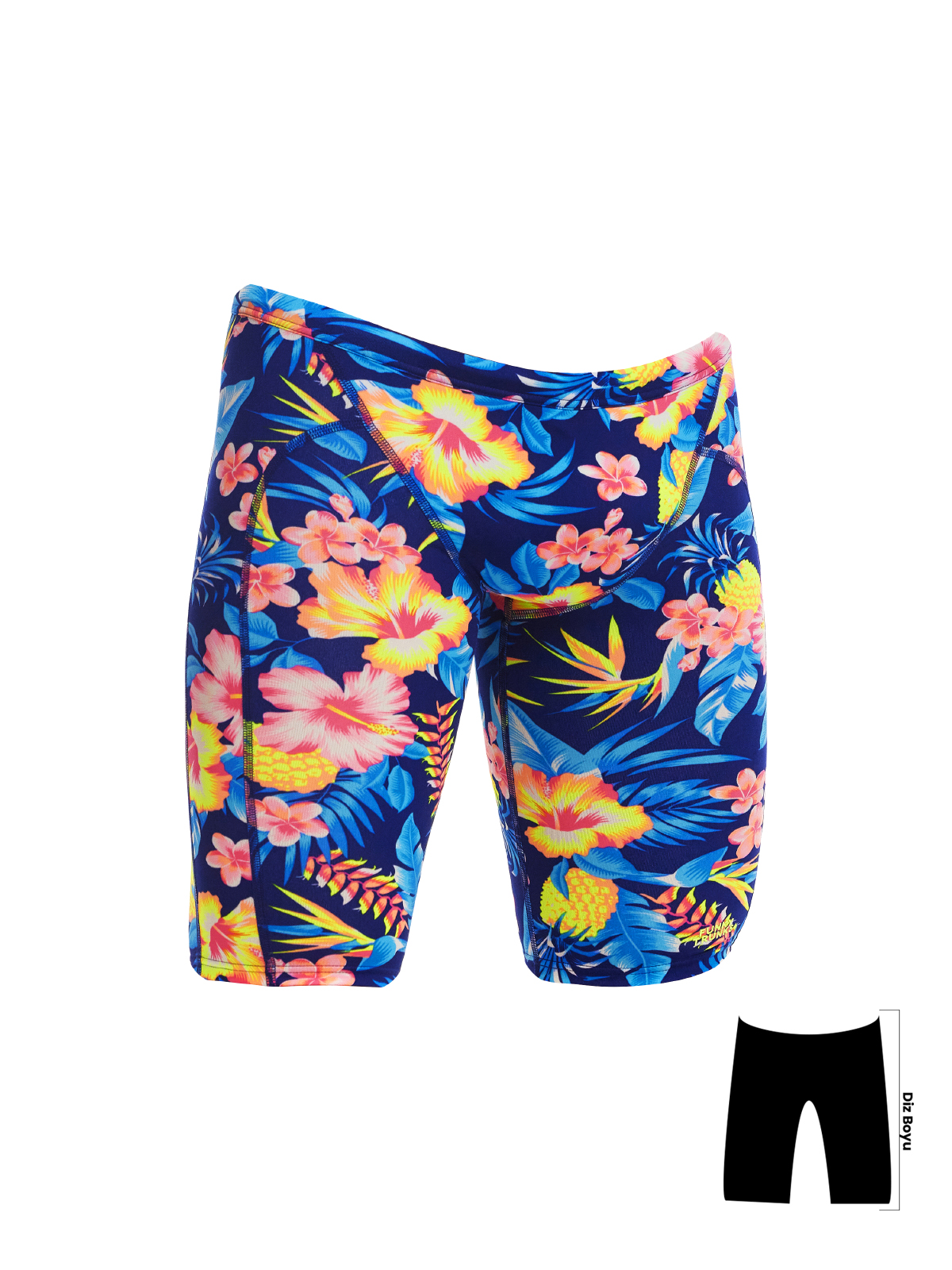 Funky Trunks JAM In Bloom Erkek Antrenman Mayo, Dizboyu Jammer