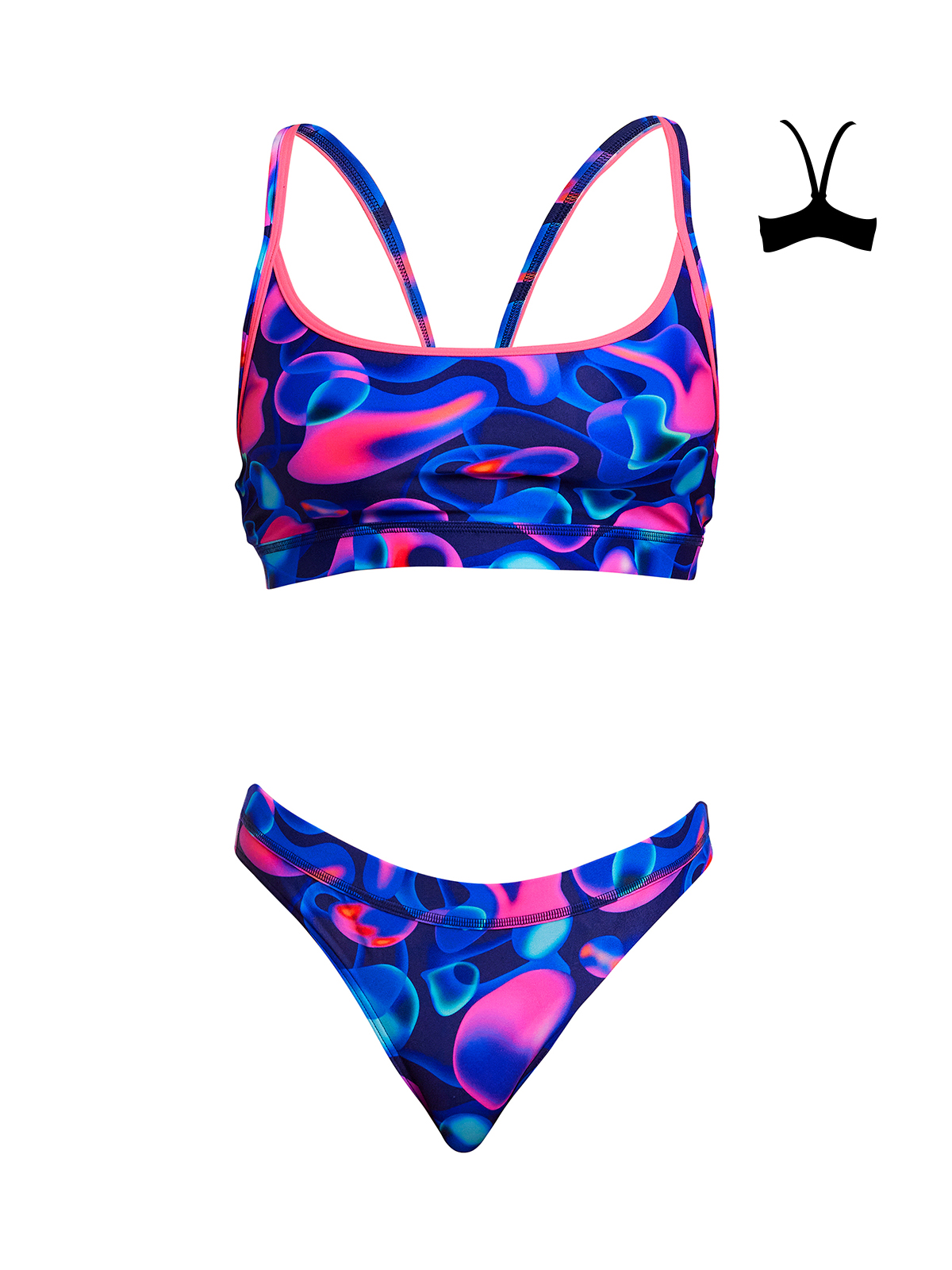 Funkita Liquid Lights Bikini Takımı, Alt, Üst Takım Kadın Bikini