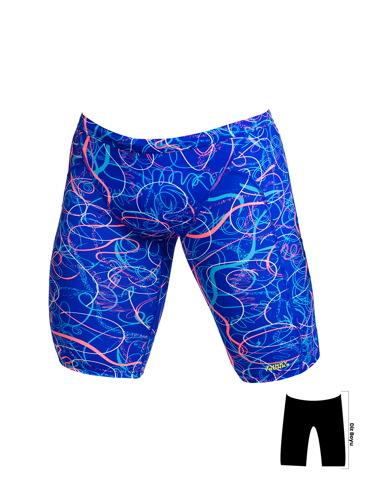 Funky Trunks JAM Lashed Erkek Antrenman Mayo, Dizboyu Jammer