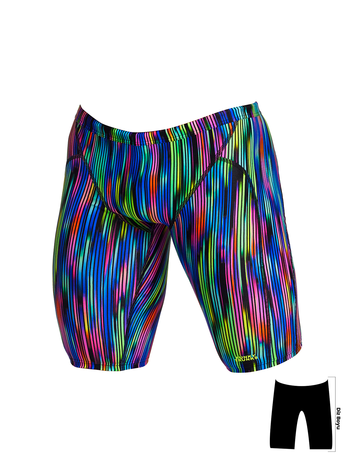 Funky Trunks JAM Rain Down Erkek Antrenman Mayo, Dizboyu Jammer
