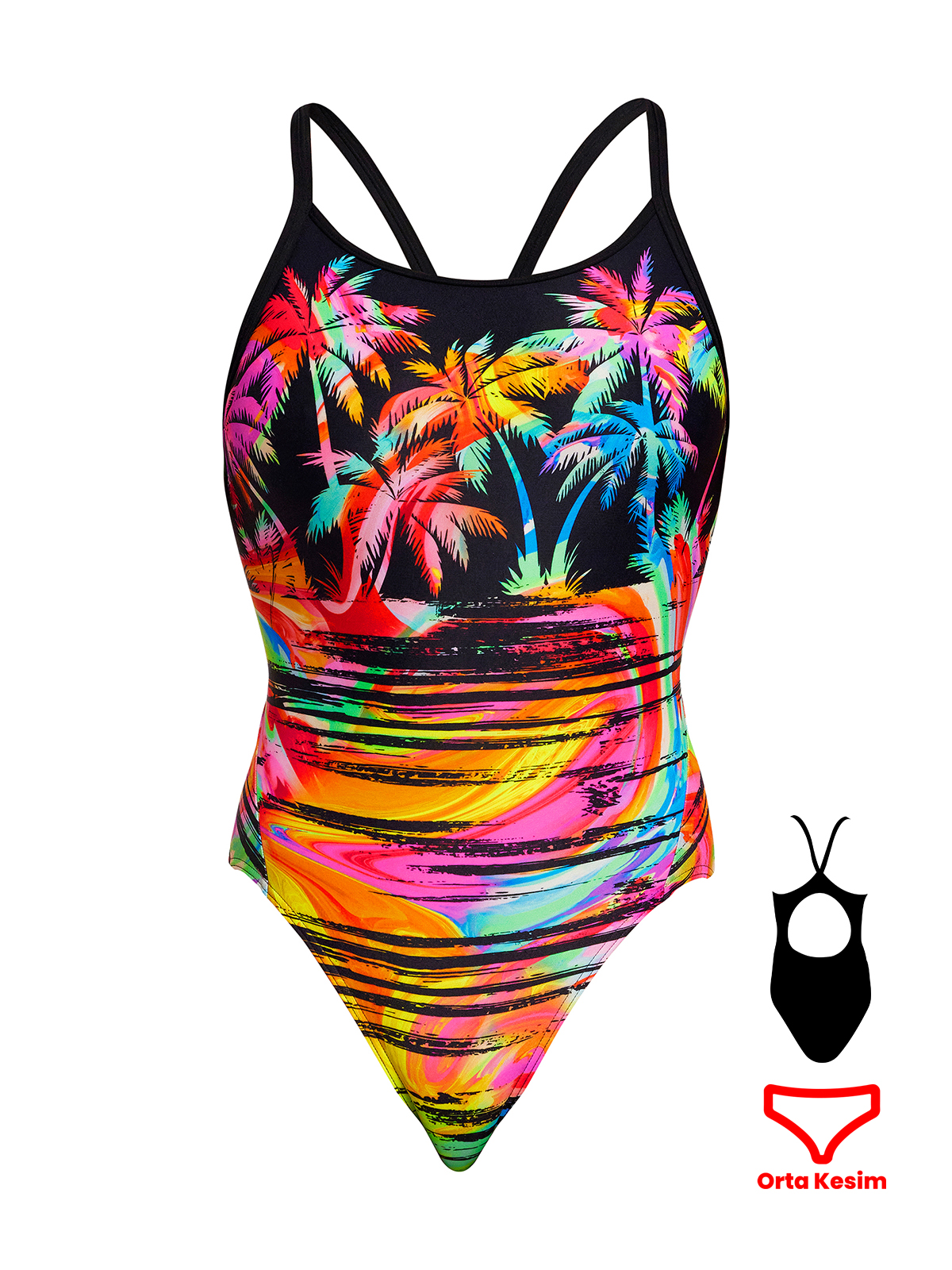 Funkita DB Sunset City Kadın Antrenman Mayo, Elmas Sırt