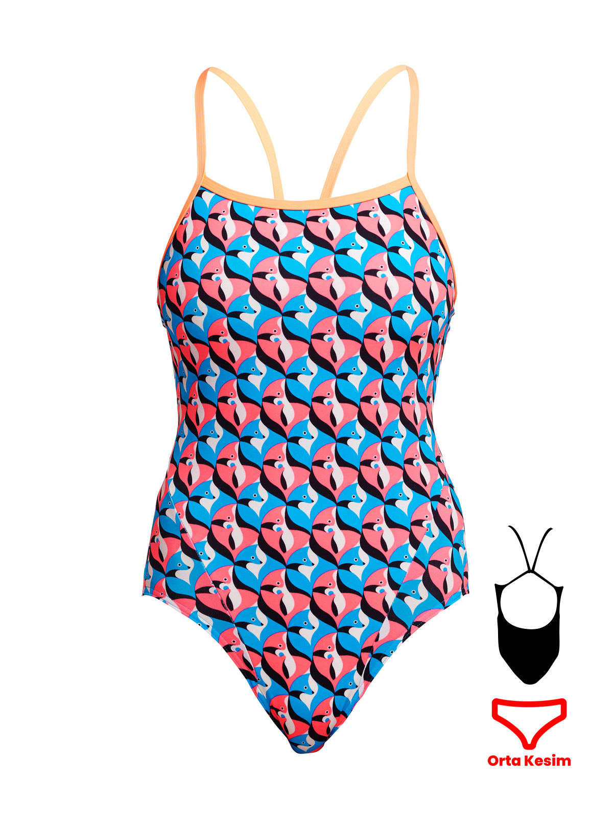 Funkita SS Run Fox Run Kadın Antrenman Mayo, İnce Askılı