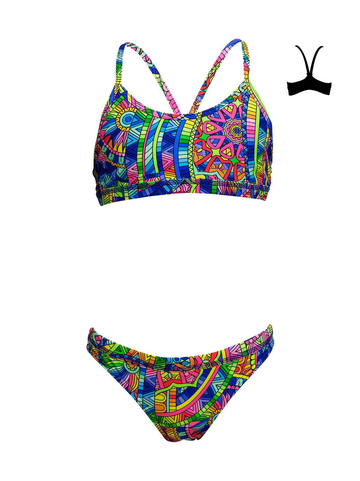 Funkita Spin The Bottle Bikini Takımı, Alt, Üst Takım Kız Çocuk Bikini