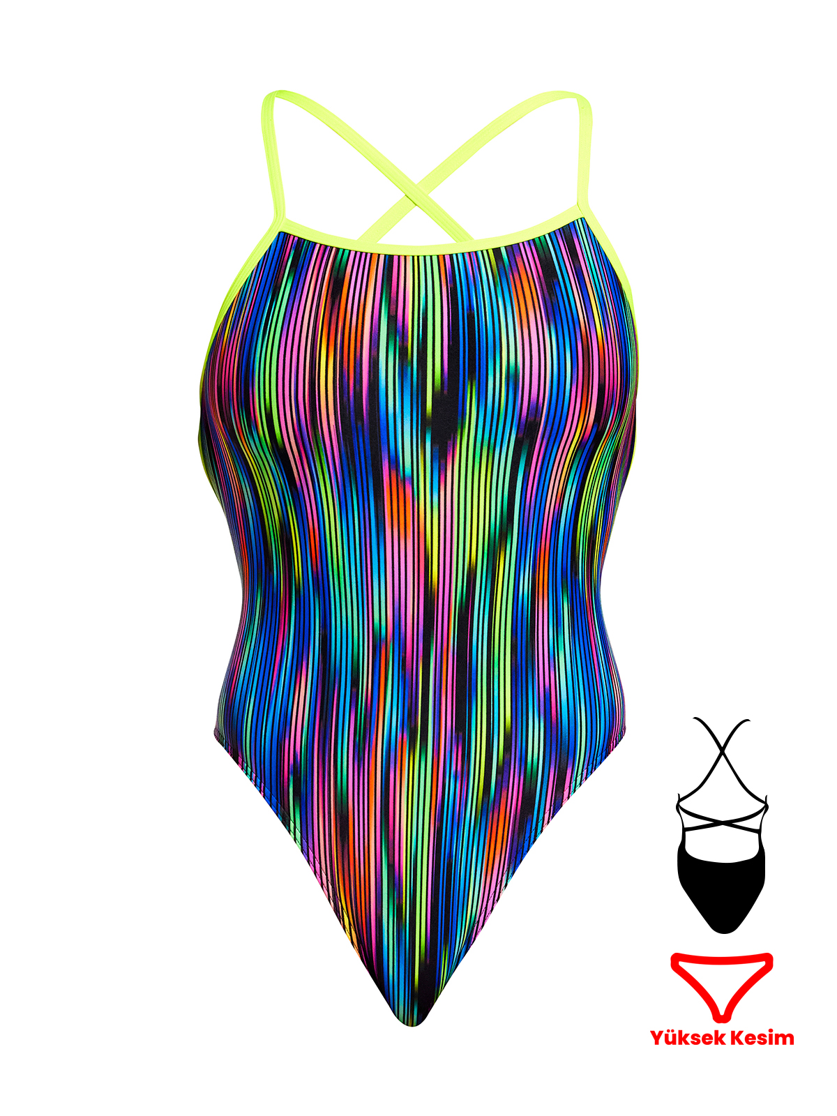 Funkita STP Rain Down Kadın Antrenman Mayo, Çift Çapraz Sırt