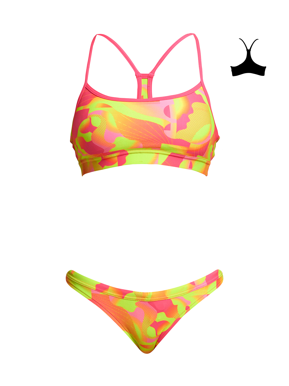 Funkita Pinged Pink Bikini Takımı, Alt, Üst Takım Kadın Bikini