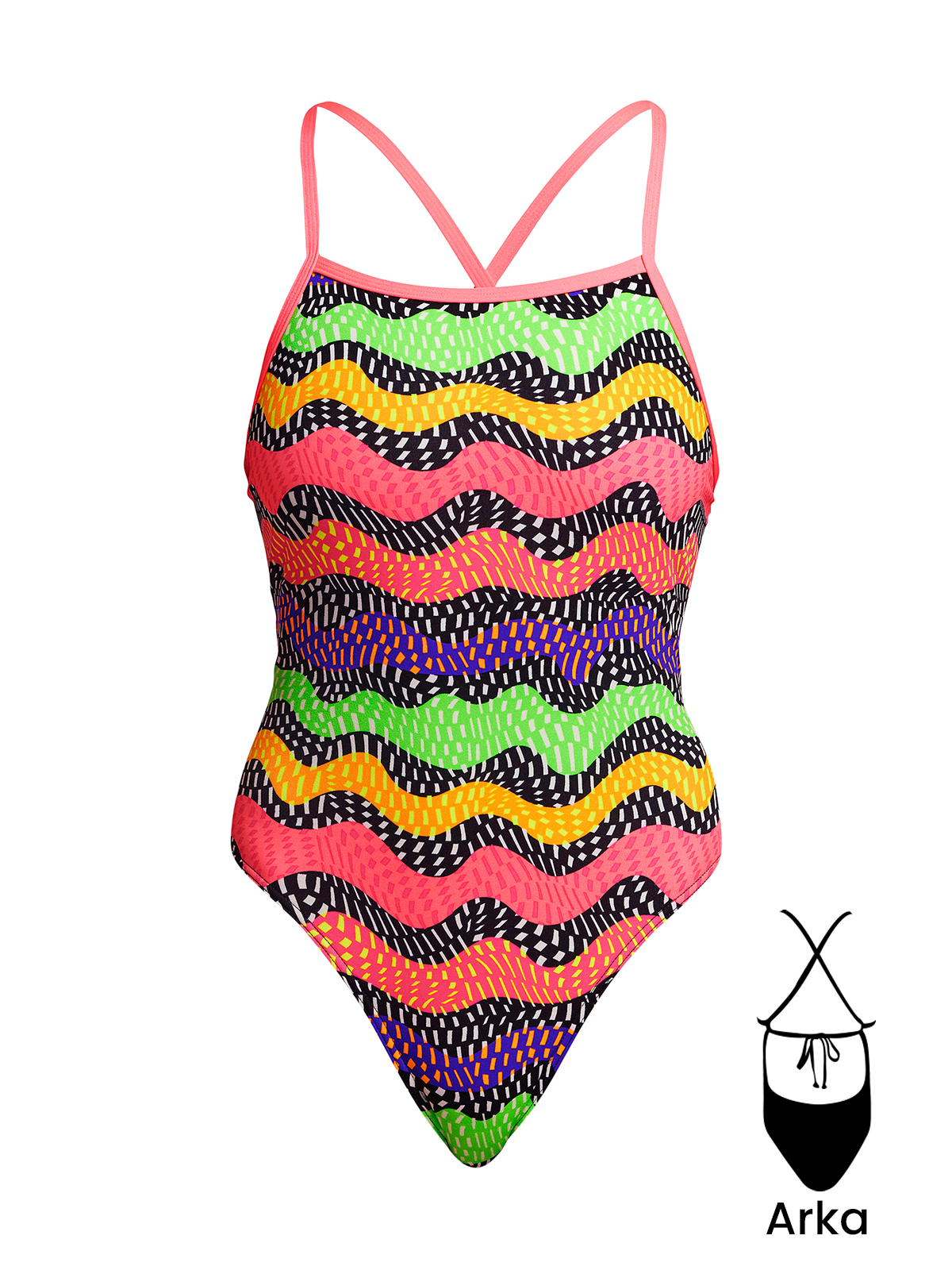Funkita TMT Worm Burner Kadın Antrenman Mayo, Sırt Bağlamalı