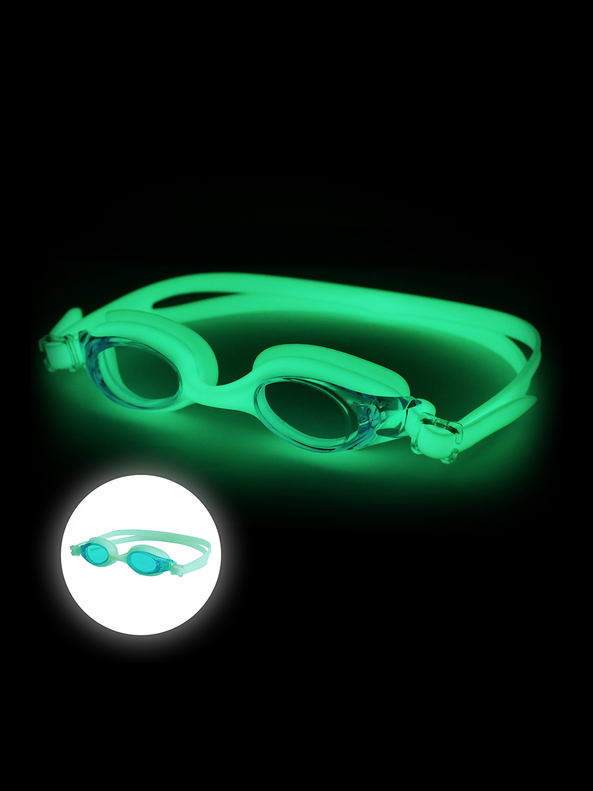 Finis FlowGlow Parlayan Çocuk Yüzücü Gözlüğü / Yeşil