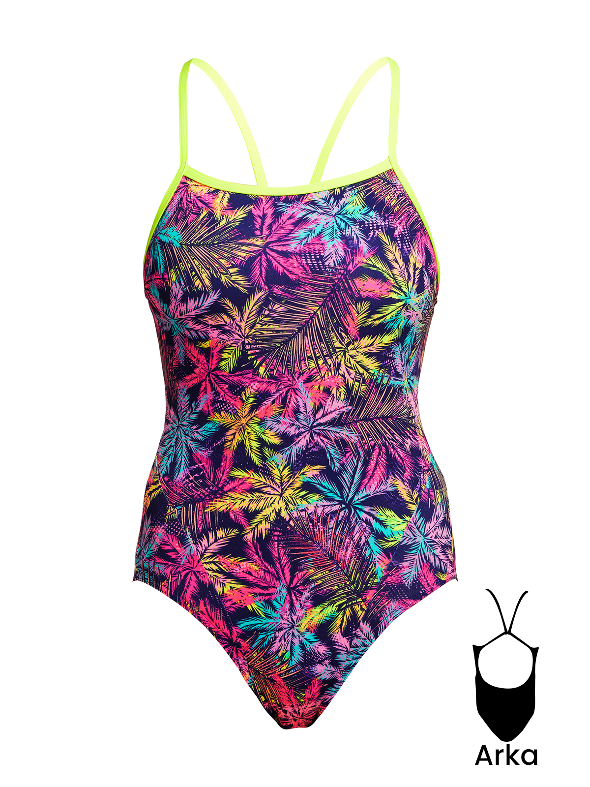 Funkita SS Palm Puppy Kadın Antrenman Mayo