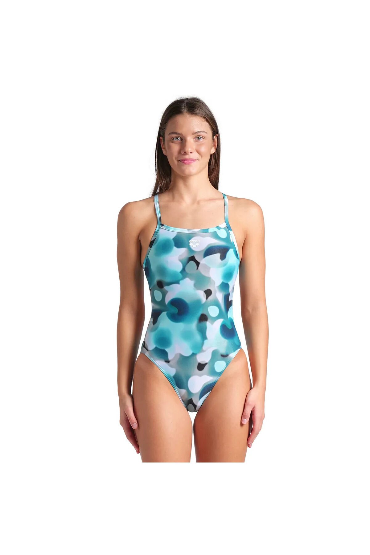 Camouflage Swimsuit Challenge Back Kadın Beyaz Yüzücü Mayosu 009065660