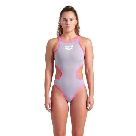 W ARENA ONE BIGLOGO ONE PIECE/SEA FOAM-FLUO PINK KADIN YÜZÜCÜ MAYOSU