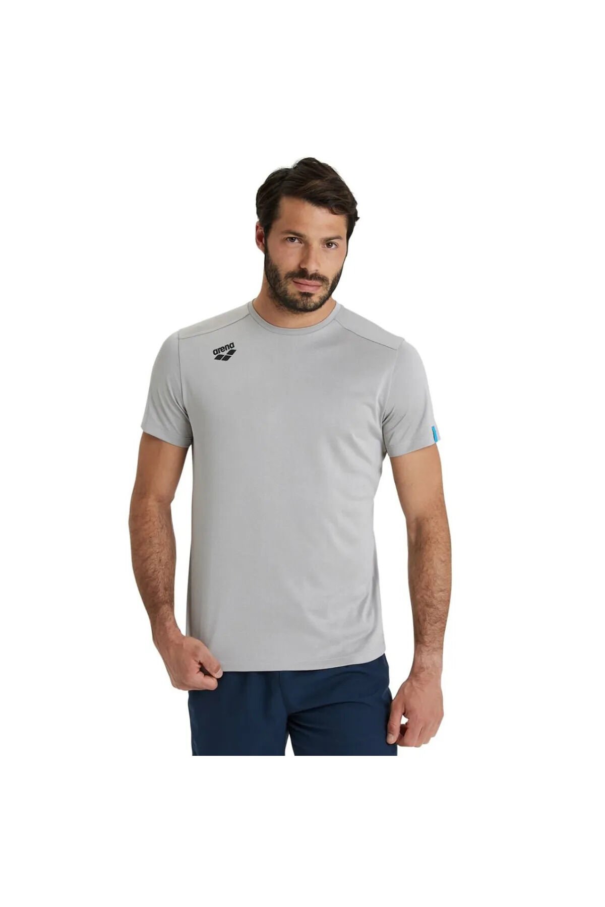 Team Solid Unisex Gri Günlük Stil Tişört PERFORMANS