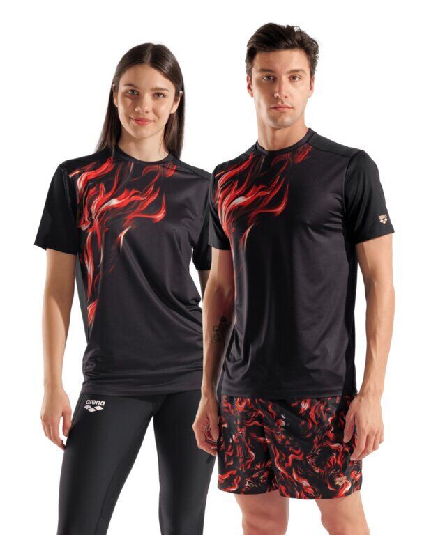 T-SHIRT MULTI-BLACK GRAPHICT UNİSEX PERFORMANS
