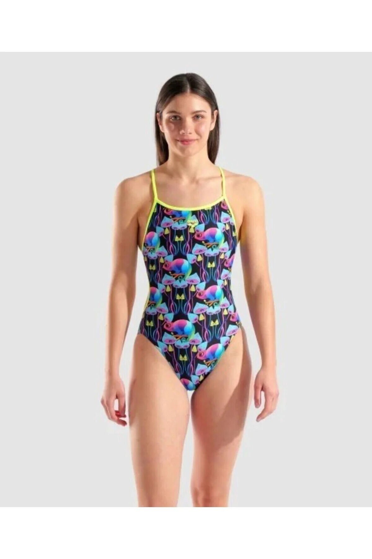 WOMEN'S MULTI CHAMELEONS SWIMSUIT LACE BACK 3468337634218
