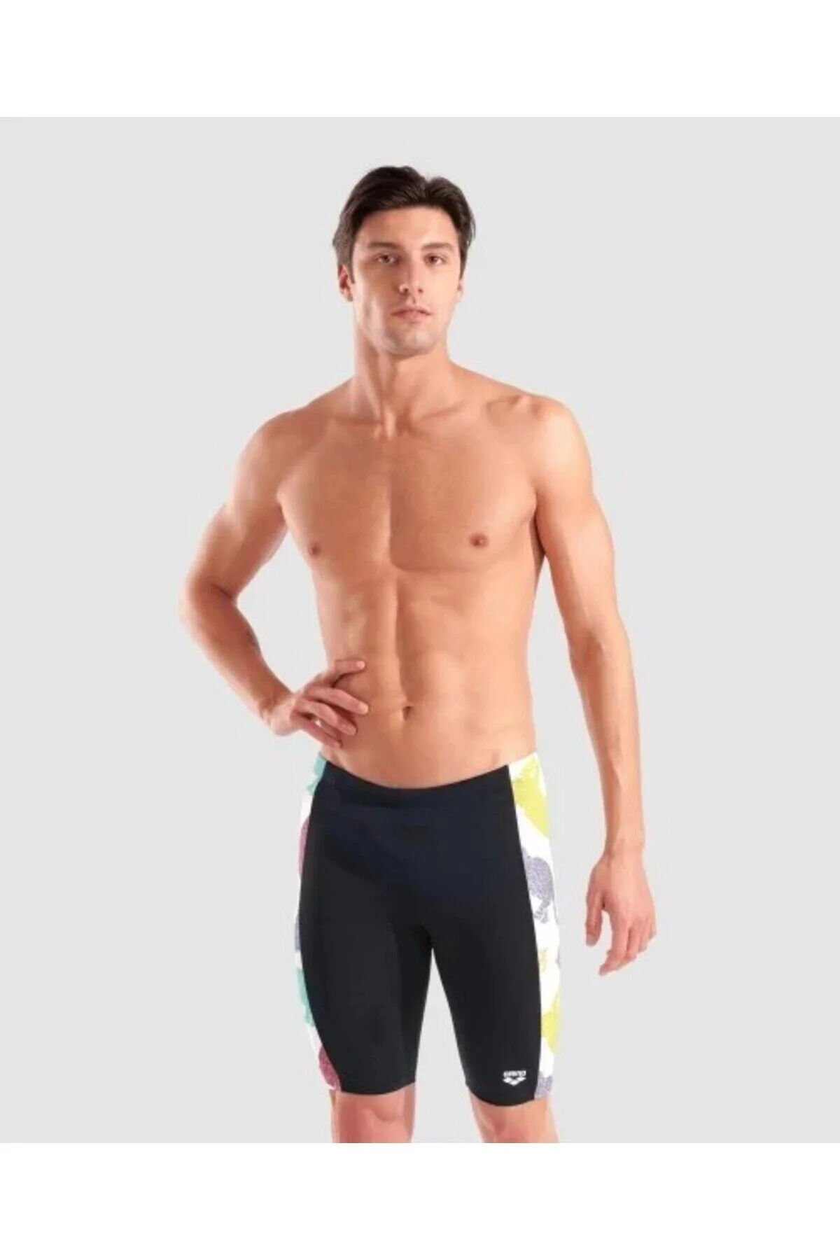 MEN'S IN THE WILD SWIM JAMMER/BLACK-WHITE-MU 3468337633556