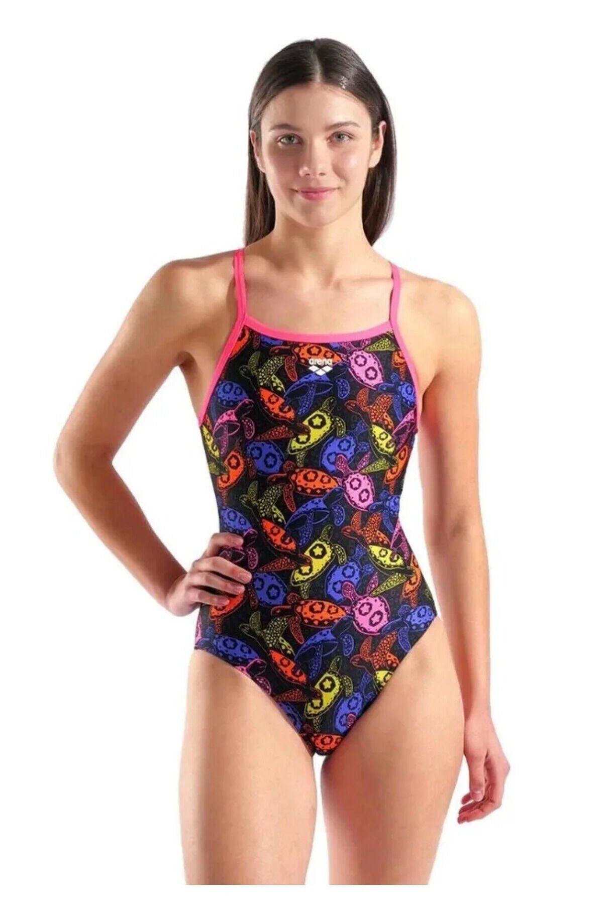 KADIN YÜZÜCÜ MAYOSU SEA TURTLES SWIMSUIT LIGHTDROP BACK 010221509 3468337635345
