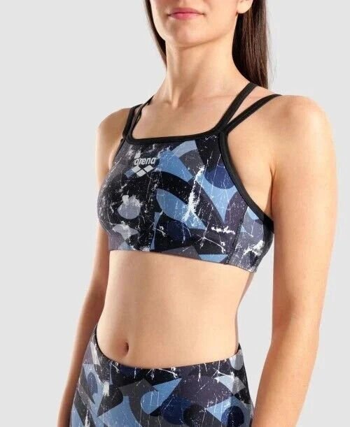 WOMEN'S BRA TOP/BLACK-NAVY MULTI-BLACK NAVY MULTI BLACK KADIN TEK ÜST